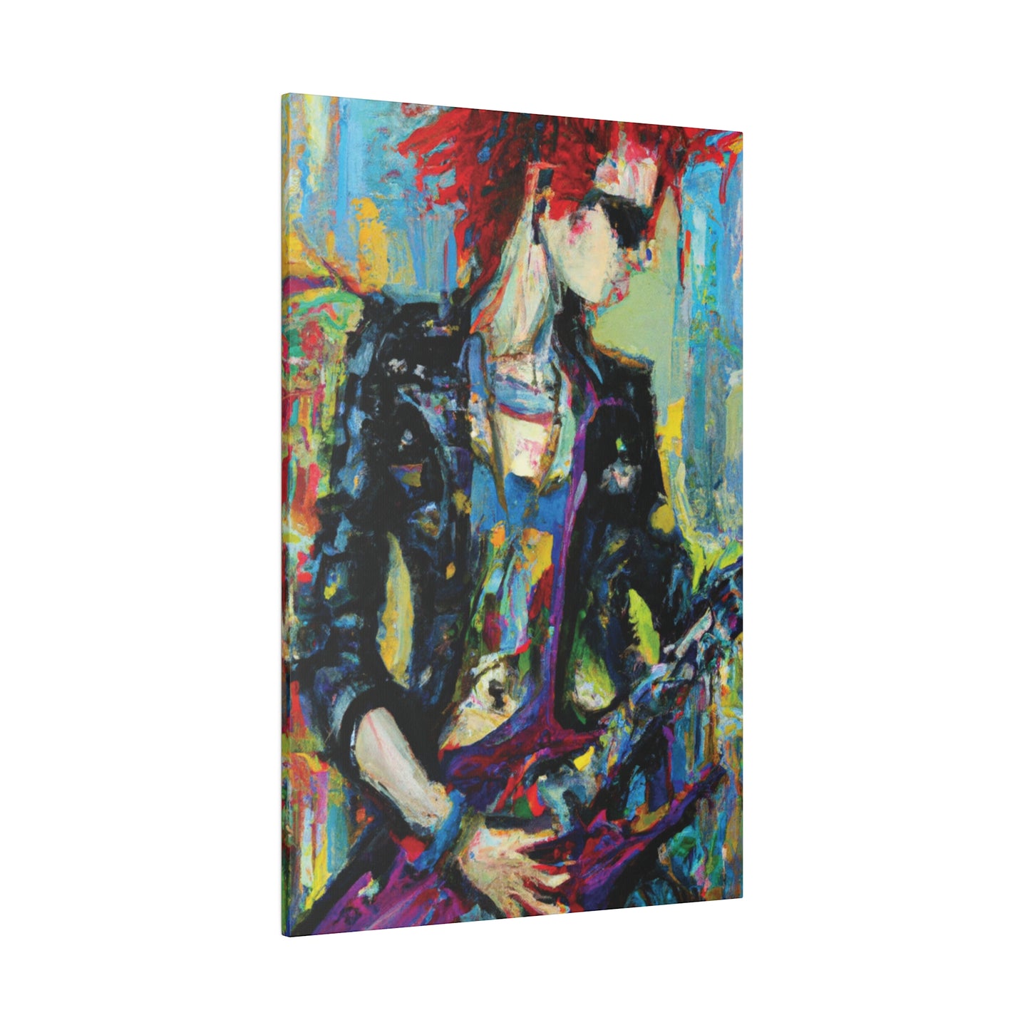 9745J - Rockstar Oil Painting Style Print | Poster | Home Decor | Wall Art | Music Art | Canvas