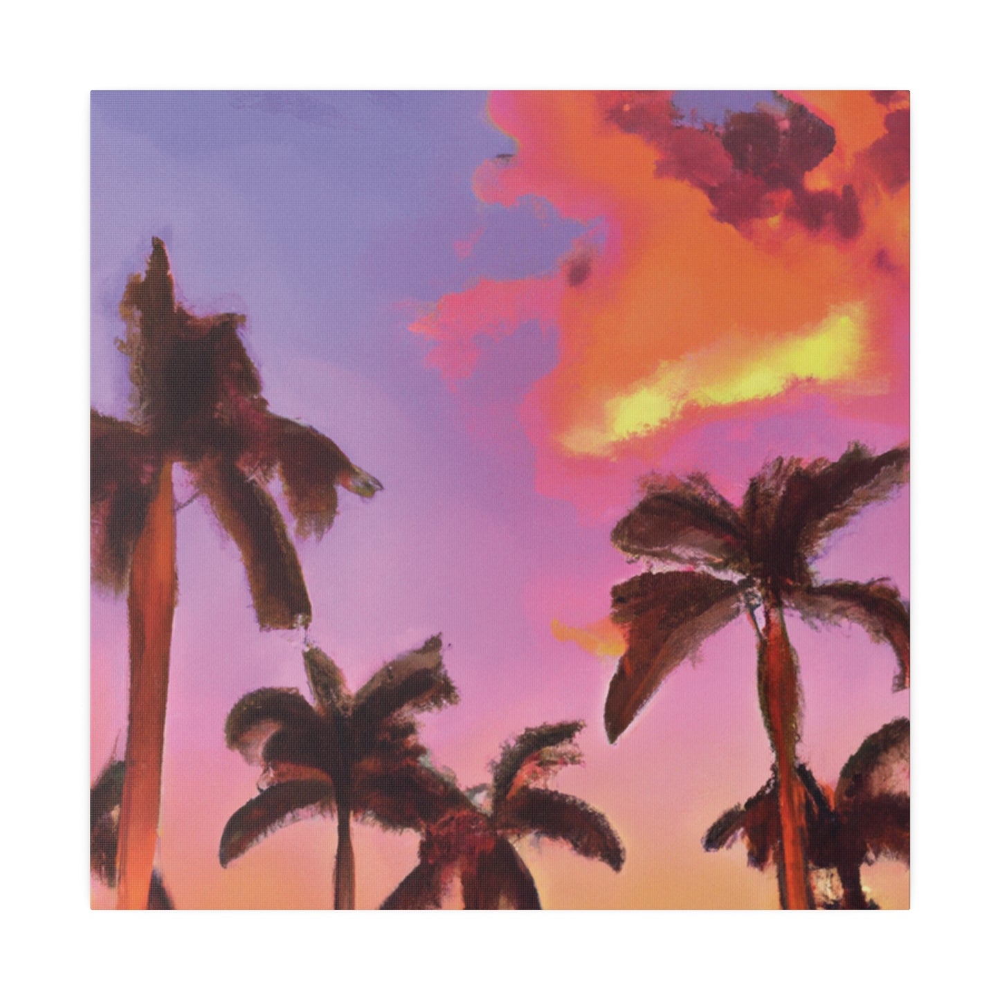 7518V - Miami Beach Sunset Painting Print | Miami | Beach | Sunset | Poster | Home Decor | Wall Art | Canvas