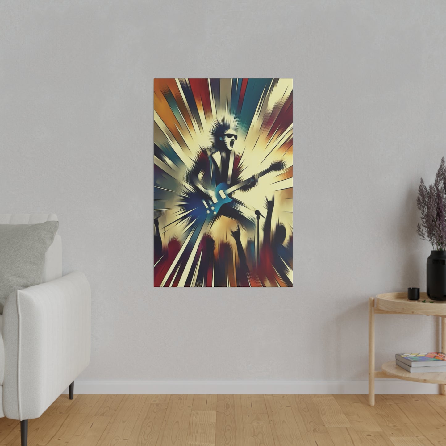 1872L - Rockstar Painting Print | Face | Abstract | Poster | Home Decor | Wall Art | Music Art | Canvas