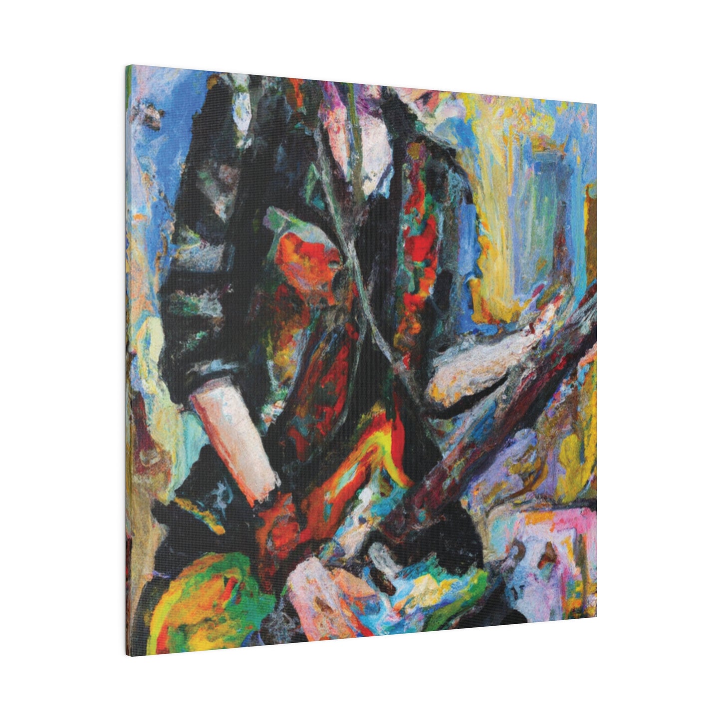 4658Z - Rockstar Oil Painting Style Print | Poster | Home Decor | Wall Art | Music Art | Canvas