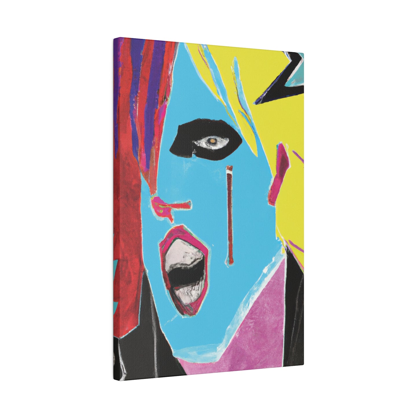 8365A - Rockstar Painting Print | Face | Abstract | Poster | Home Decor | Wall Art | Music Art | Canvas