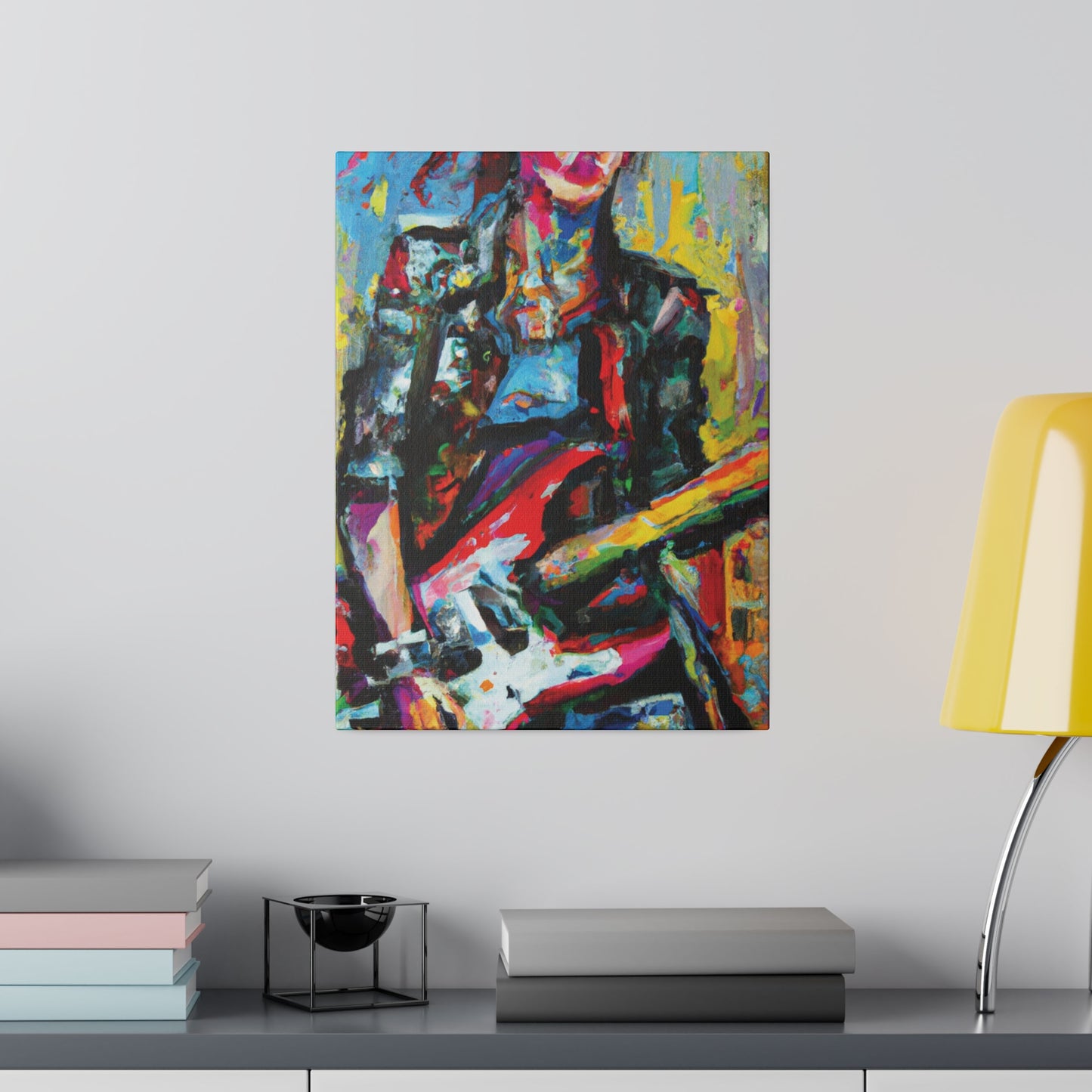 9010O - Rockstar Oil Painting Style Print | Poster | Home Decor | Wall Art | Music Art | Canvas