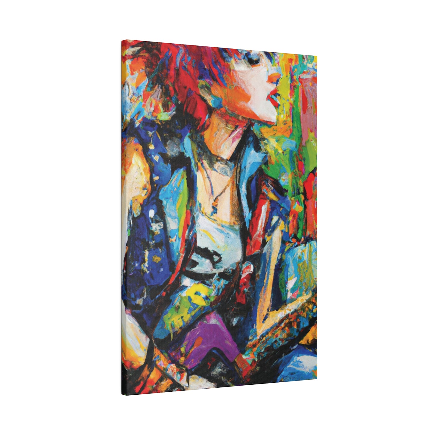 1135V - Rockstar Oil Painting Style Print | Poster | Home Decor | Wall Art | Music Art | Canvas