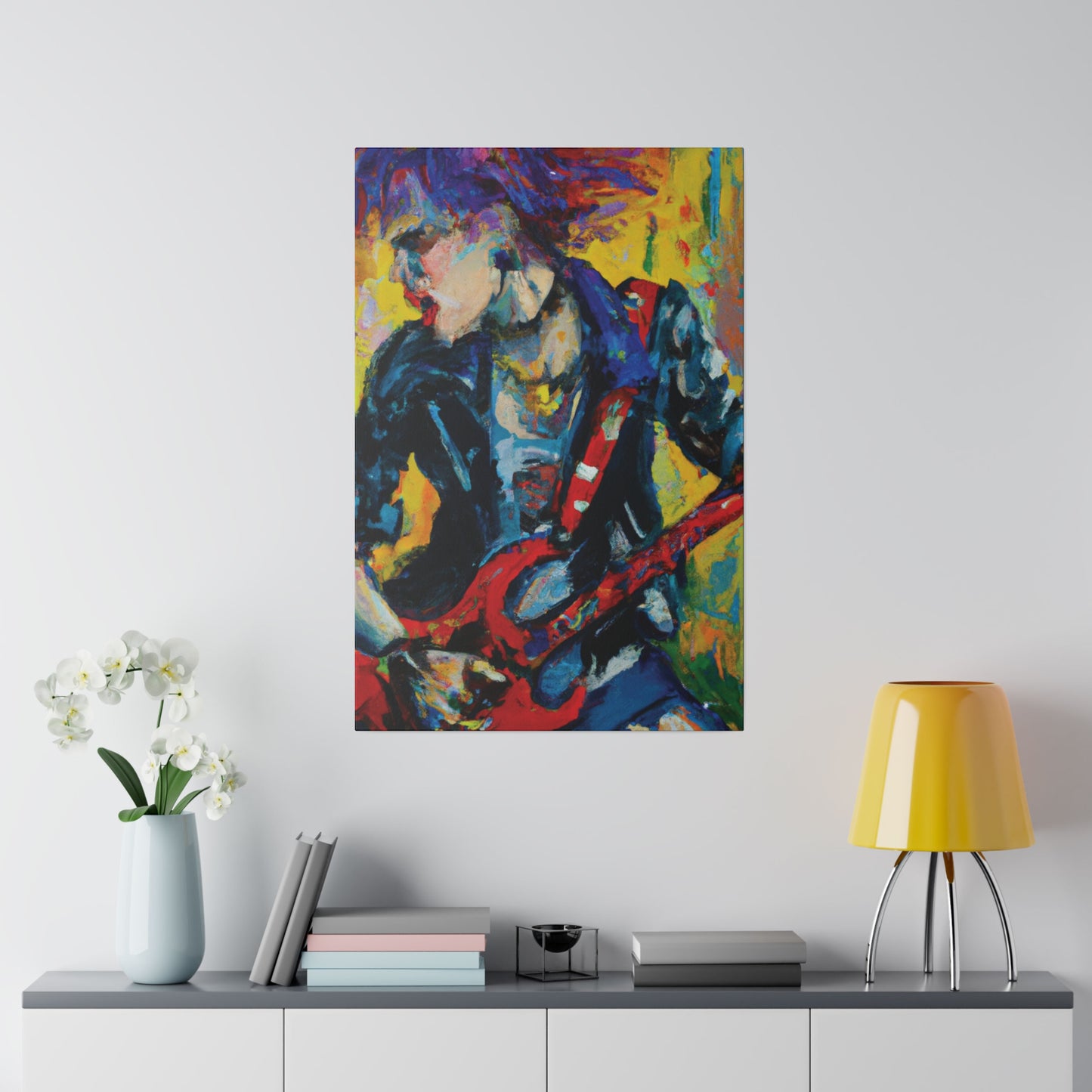 2249F - Rockstar Oil Painting Style Print | Poster | Home Decor | Wall Art | Music Art | Canvas