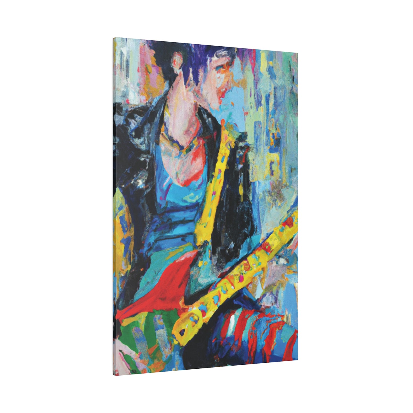 514Y - Rockstar Oil Painting Style Print | Poster | Home Decor | Wall Art | Music Art | Canvas