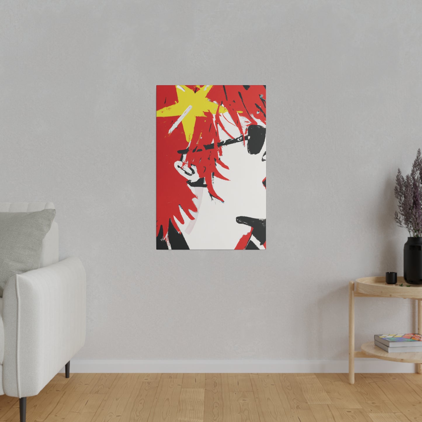 4682S - Rockstar Painting Print | Face | Abstract | Poster | Home Decor | Wall Art | Music Art | Canvas