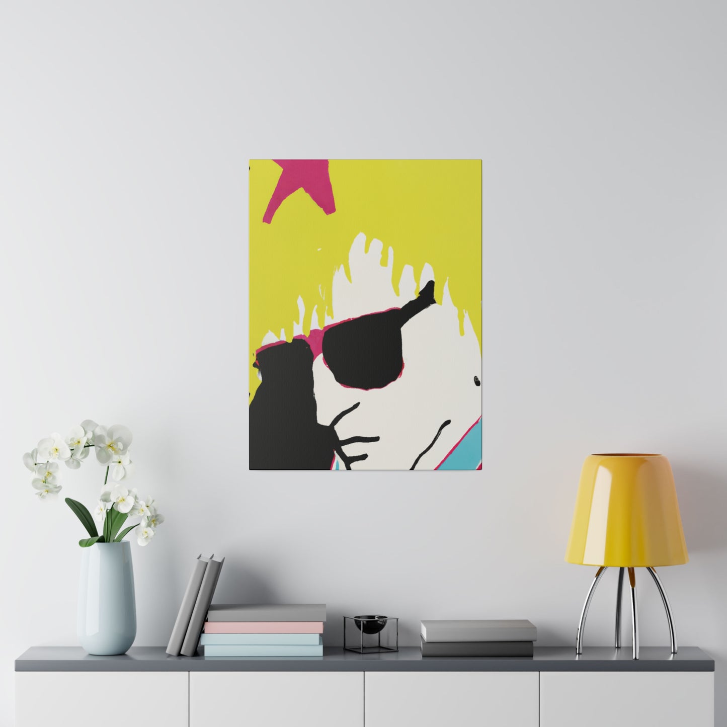 4752G - Rockstar Painting Print | Face | Abstract | Poster | Home Decor | Wall Art | Music Art | Canvas