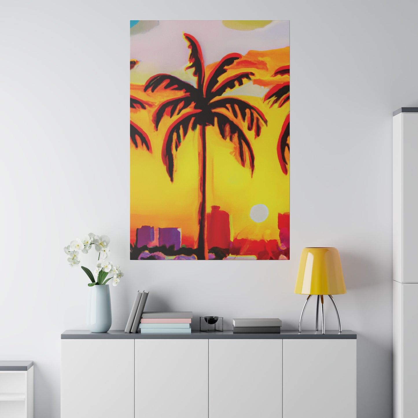 6539T - Miami Beach Sunset Painting Print | Miami | Beach | Sunset | Poster | Home Decor | Wall Art | Canvas