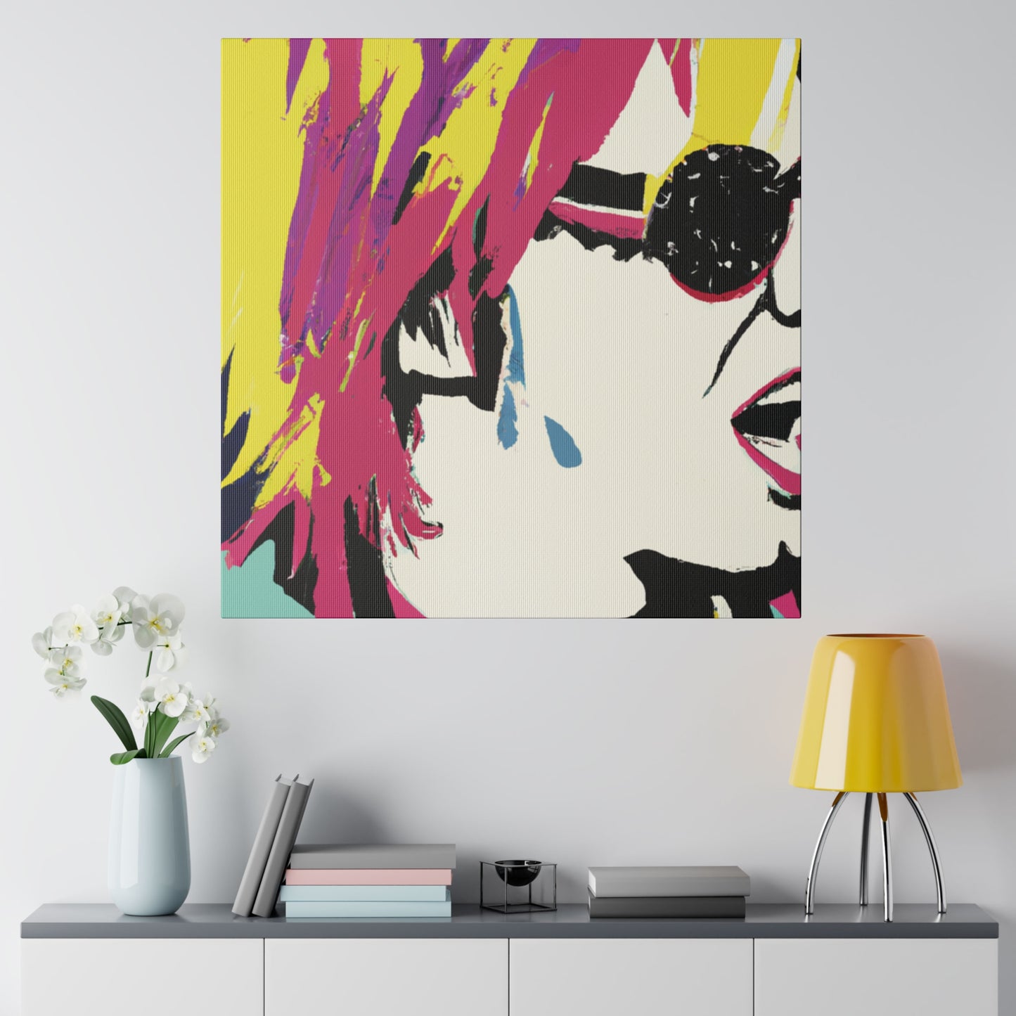 1794Z - Rockstar Painting Print | Face | Abstract | Poster | Home Decor | Wall Art | Music Art | Canvas