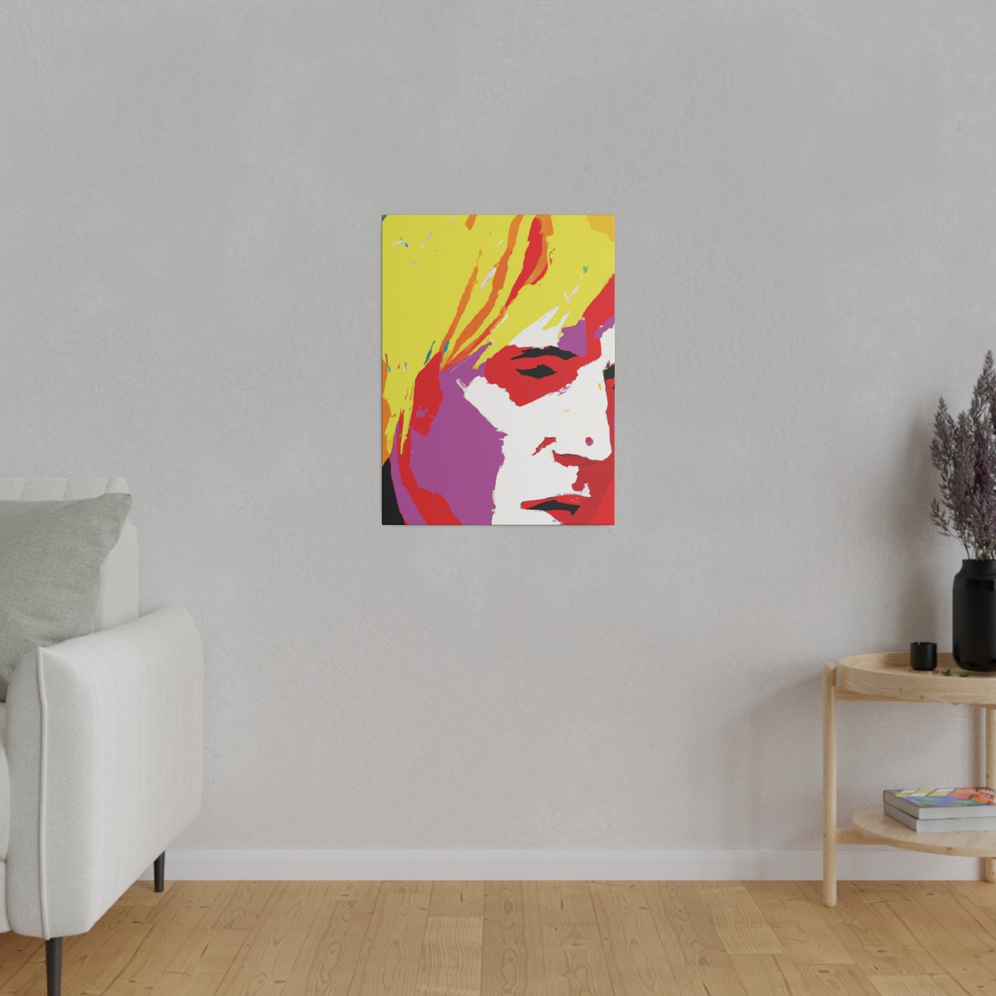 175X - Rockstar Painting Print | Face | Abstract | Poster | Home Decor | Wall Art | Music Art | Canvas