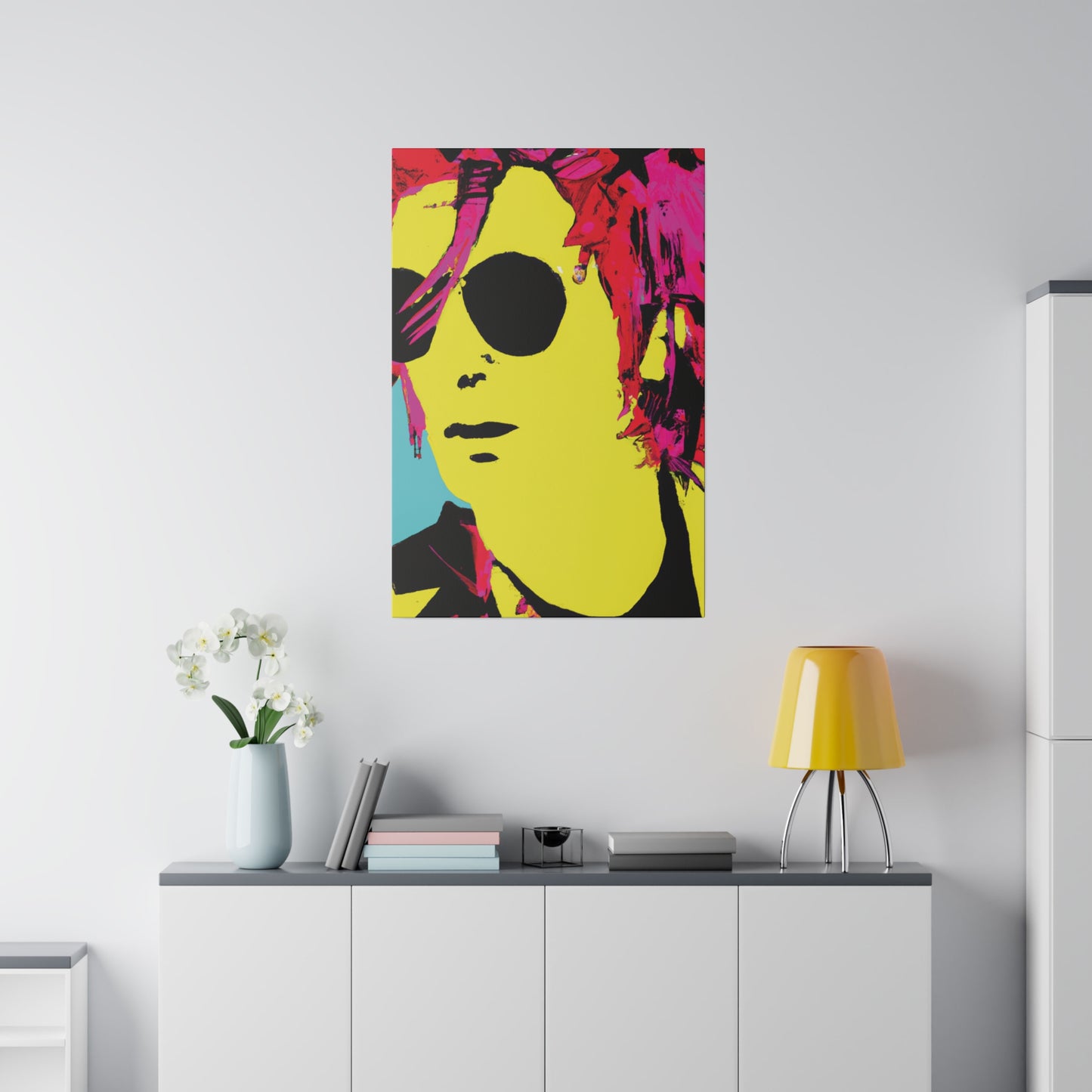 4543A - Rockstar Painting Print | Face | Abstract | Poster | Home Decor | Wall Art | Music Art | Canvas