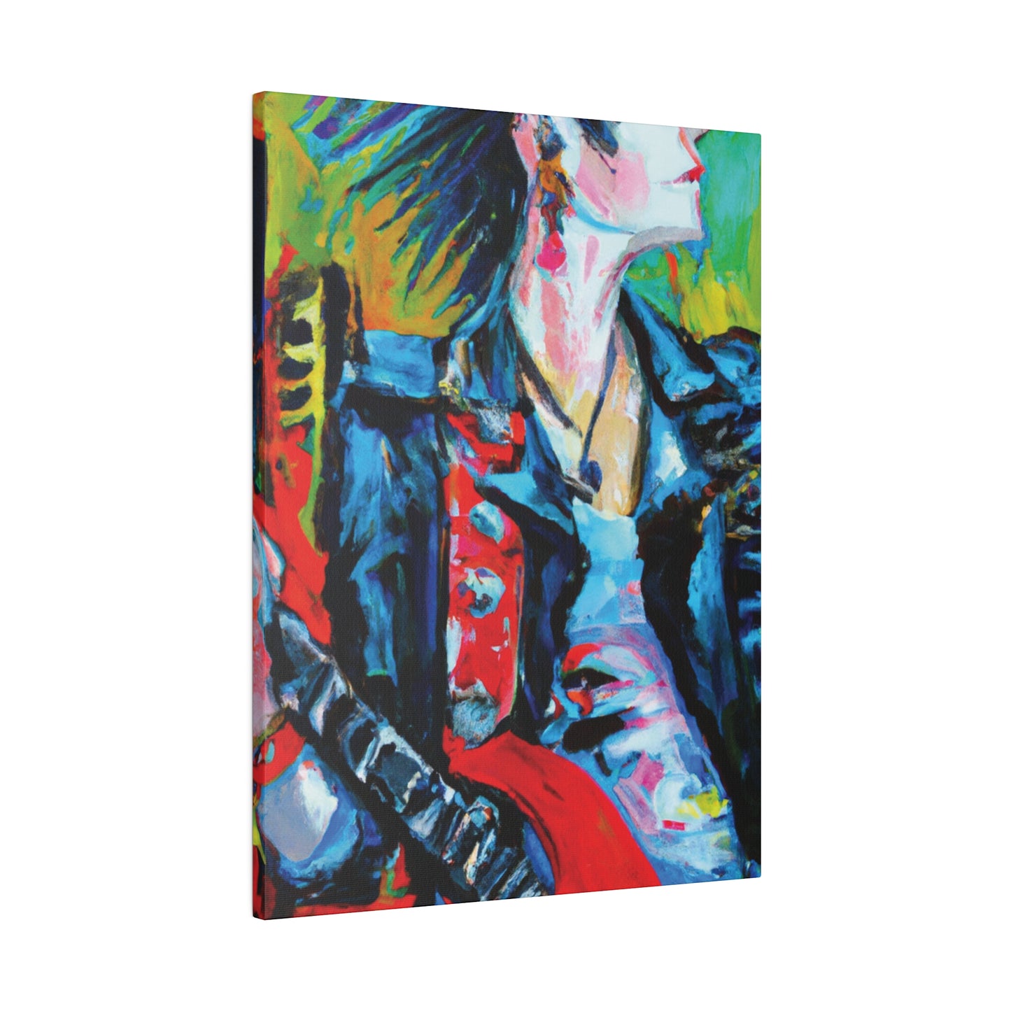 4109T - Rockstar Oil Painting Style Print | Poster | Home Decor | Wall Art | Music Art | Canvas