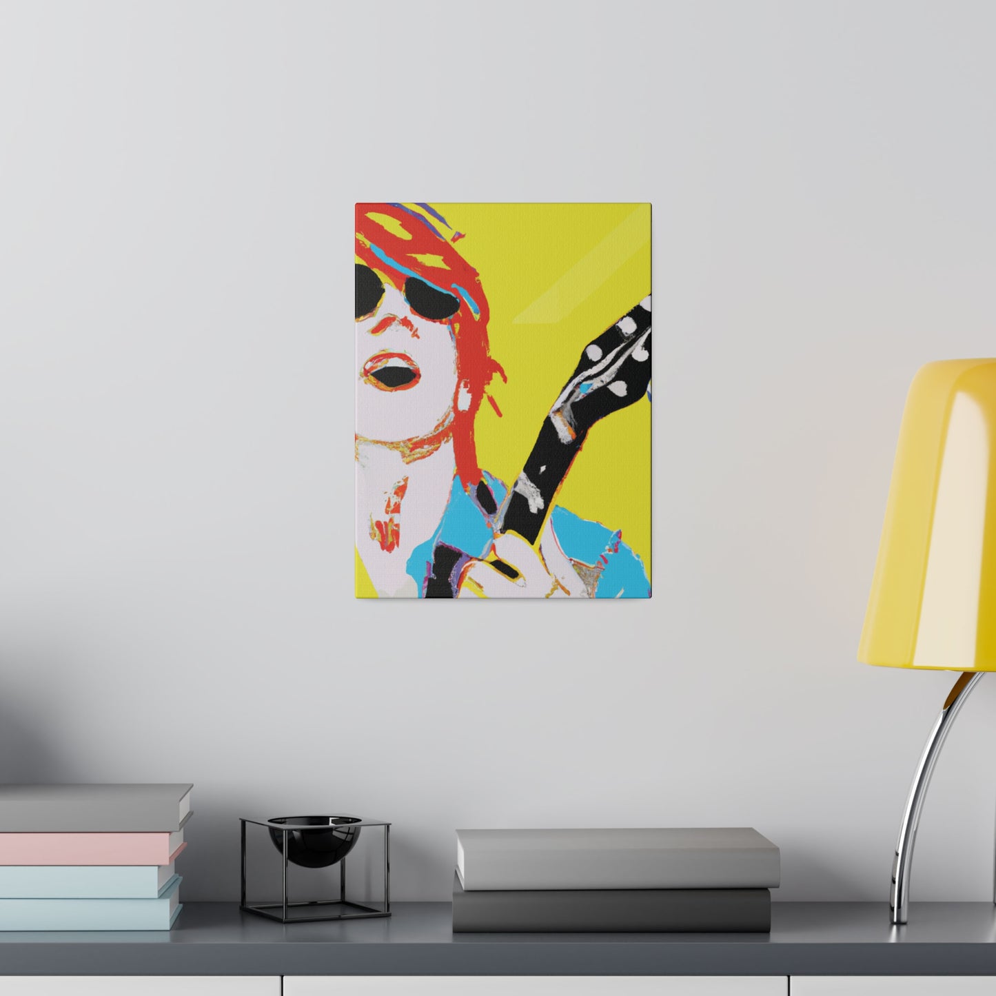 846Q - Rockstar Painting Print | Face | Abstract | Poster | Home Decor | Wall Art | Music Art | Canvas