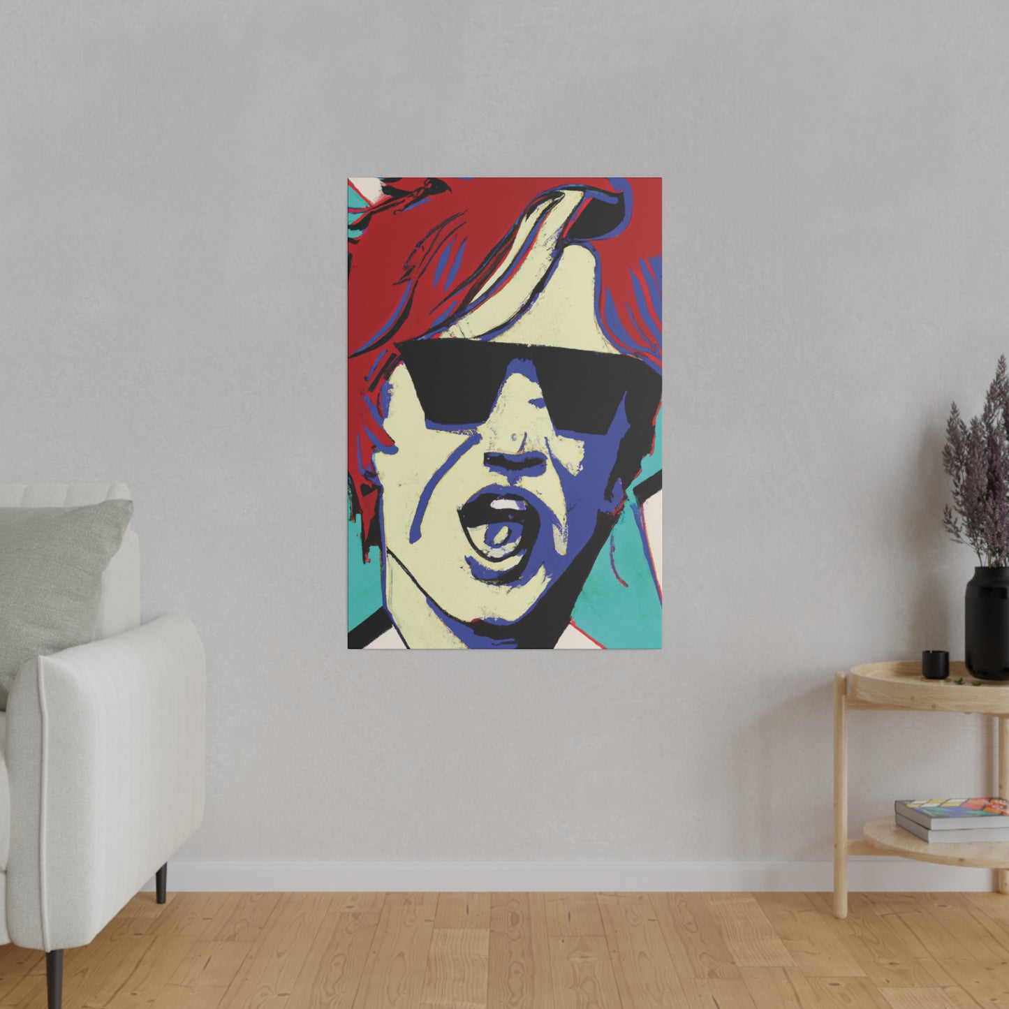 3245Z - Rockstar Painting Print | Face | Abstract | Poster | Home Decor | Wall Art | Music Art | Canvas