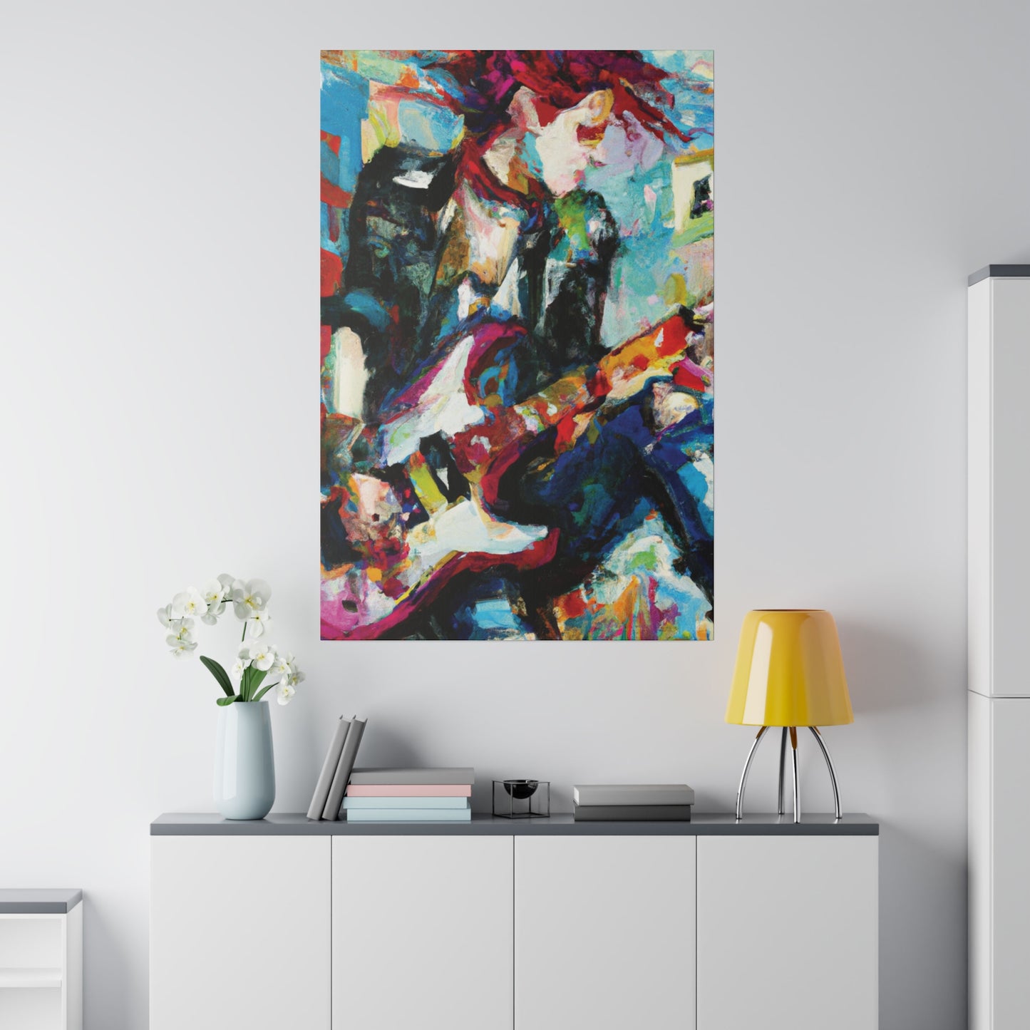 3767O - Rockstar Oil Painting Style Print | Poster | Home Decor | Wall Art | Music Art | Canvas