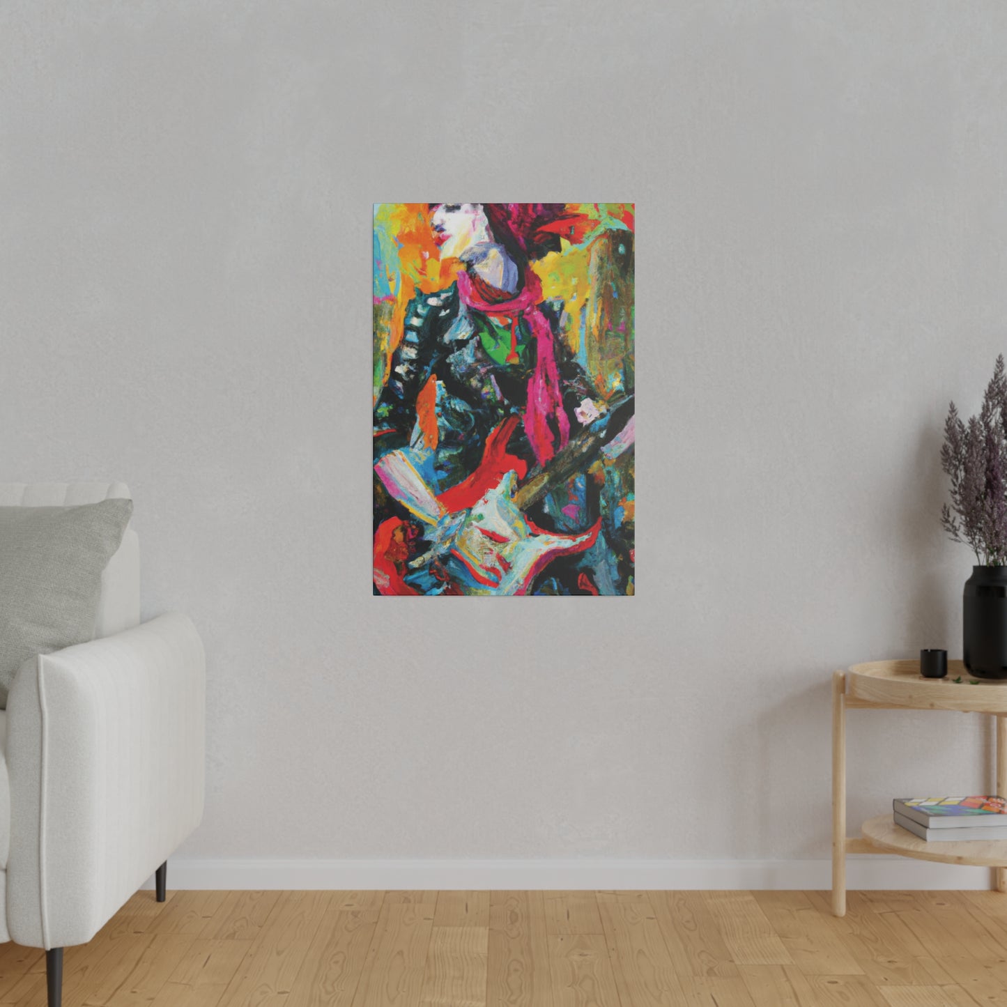 8579X - Rockstar Oil Painting Style Print | Poster | Home Decor | Wall Art | Music Art | Canvas