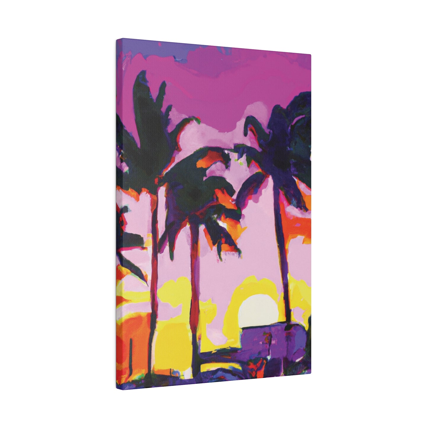 7146G - Miami Beach Sunset Painting Print | Miami | Beach | Sunset | Poster | Home Decor | Wall Art | Canvas