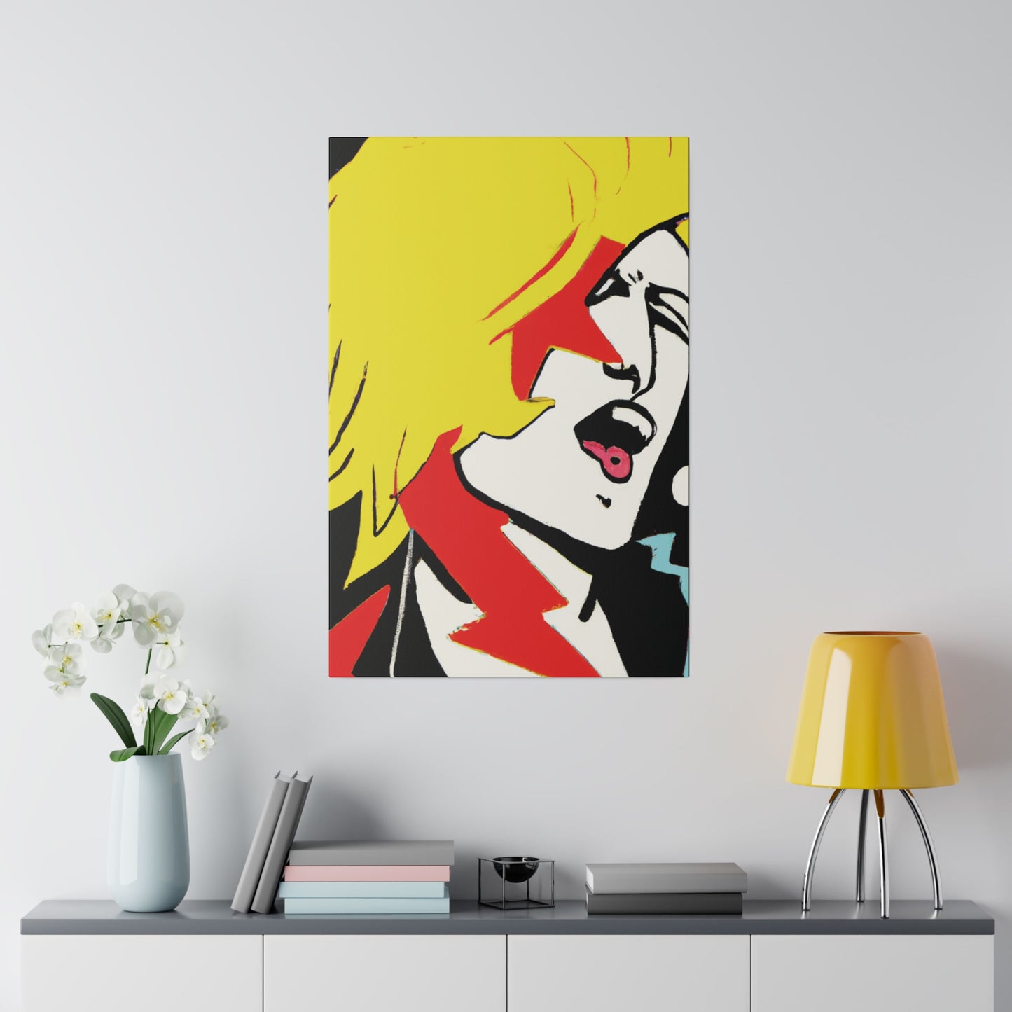 6373A - Rockstar Painting Print | Face | Abstract | Poster | Home Decor | Wall Art | Music Art | Canvas