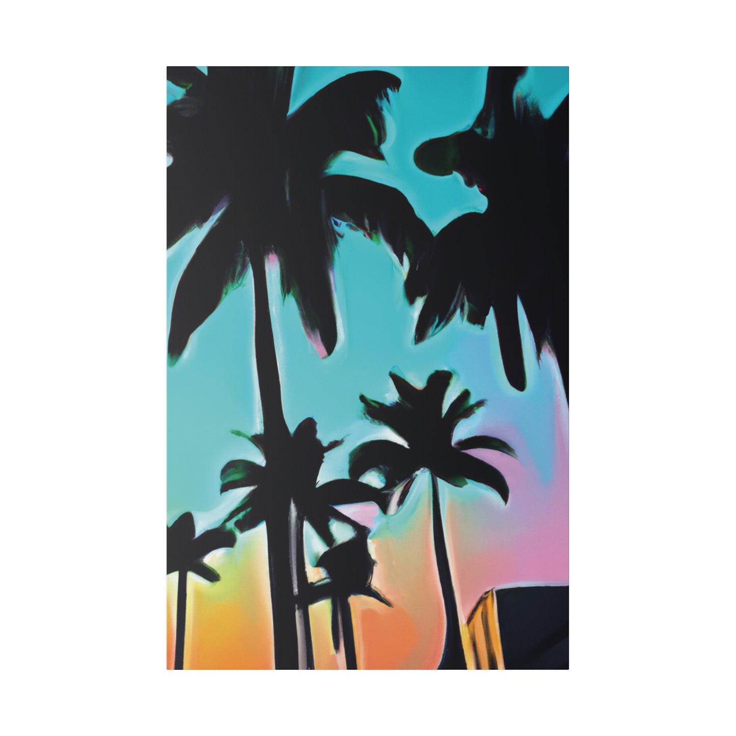 5491X - Miami Beach Sunset Painting Print | Miami | Beach | Sunset | Poster | Home Decor | Wall Art | Canvas