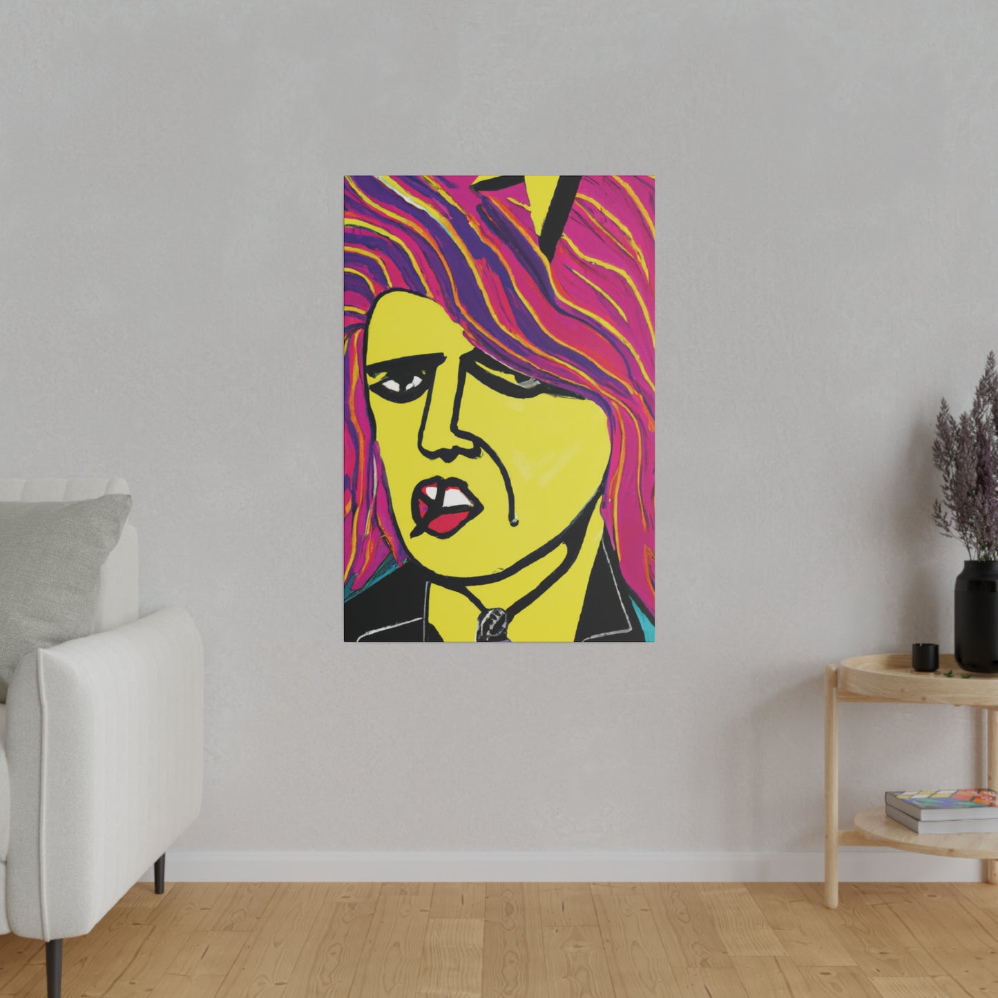 6639Q - Rockstar Painting Print | Face | Abstract | Poster | Home Decor | Wall Art | Music Art | Canvas