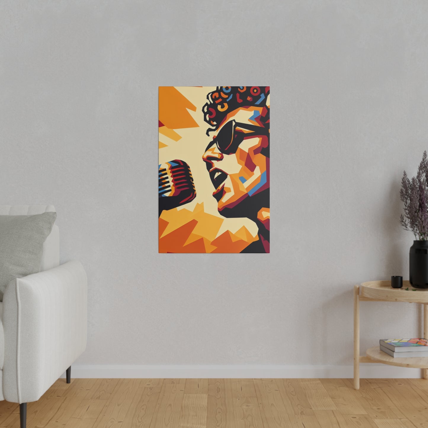 6723Z - Rockstar Painting Print | Face | Abstract | Poster | Home Decor | Wall Art | Music Art | Canvas