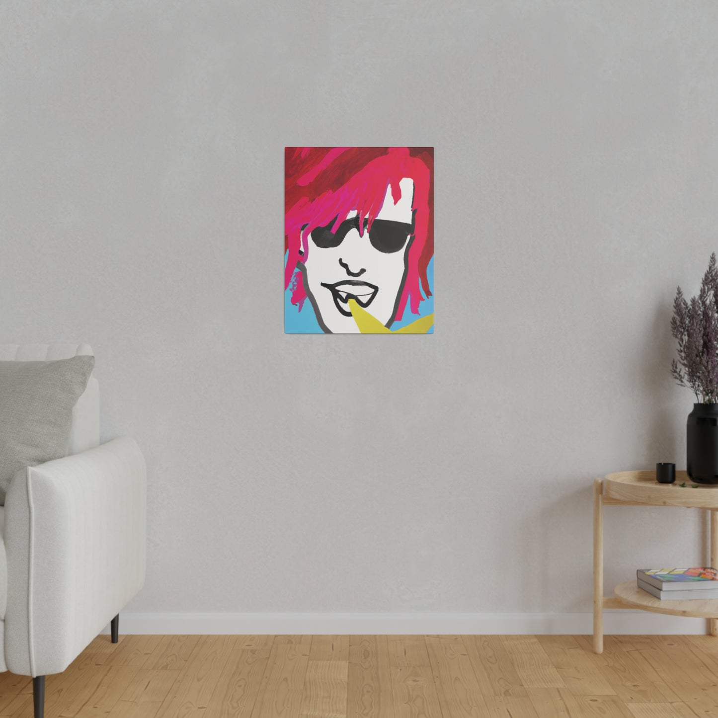 8342F - Rockstar Painting Print | Face | Abstract | Poster | Home Decor | Wall Art | Music Art | Canvas