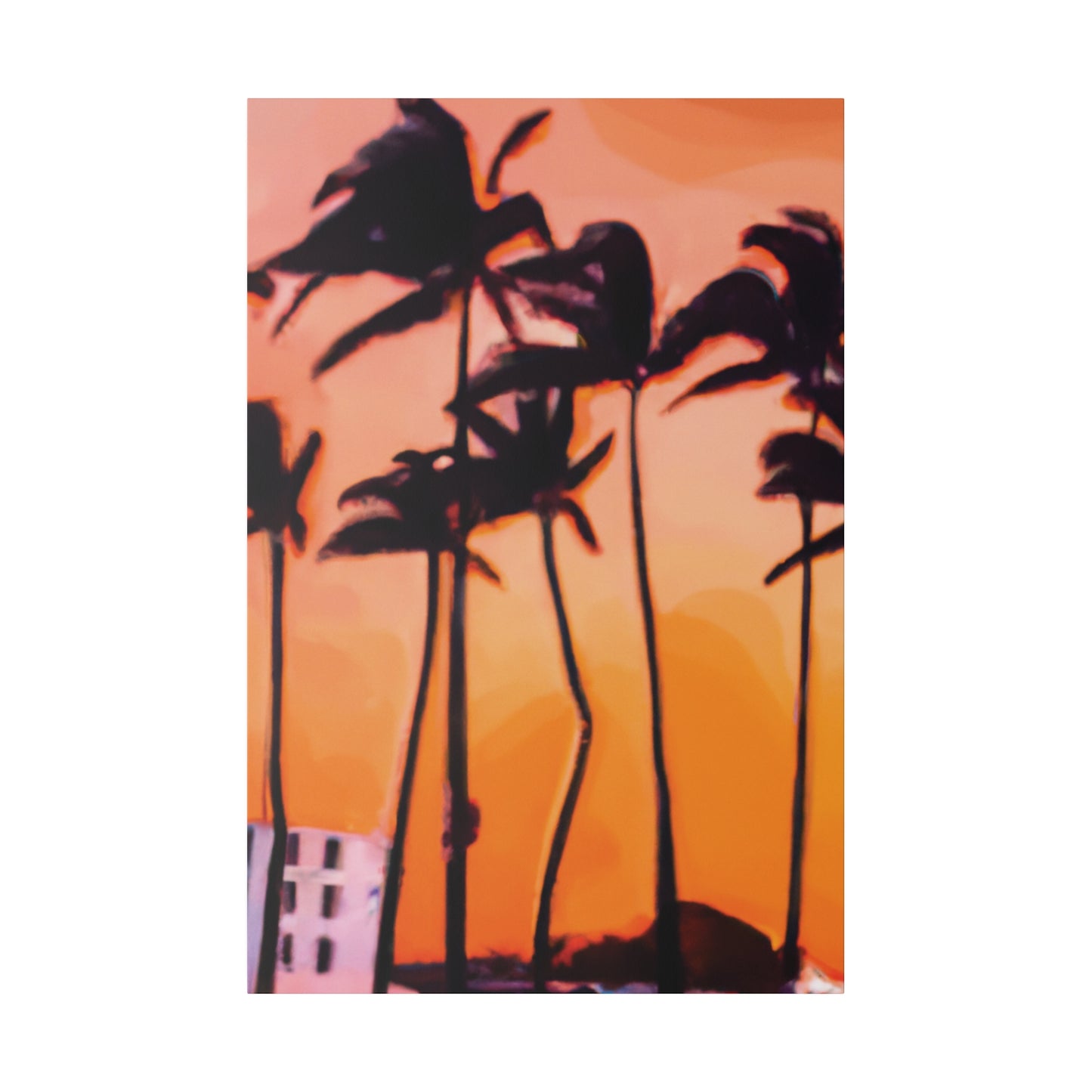 9837K - Miami Beach Sunset Painting Print | Miami | Beach | Sunset | Poster | Home Decor | Wall Art | Canvas