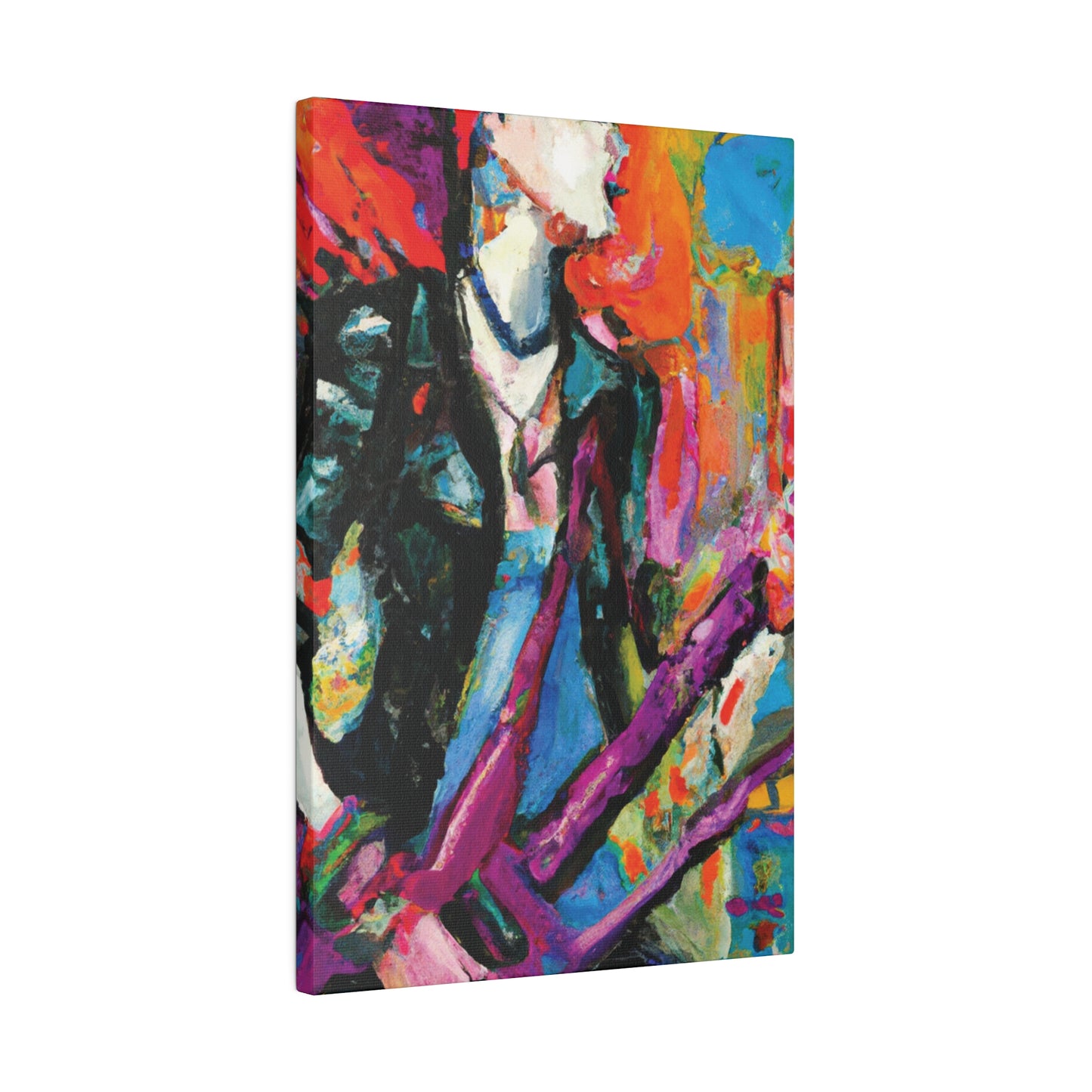 675Y - Rockstar Oil Painting Style Print | Poster | Home Decor | Wall Art | Music Art | Canvas