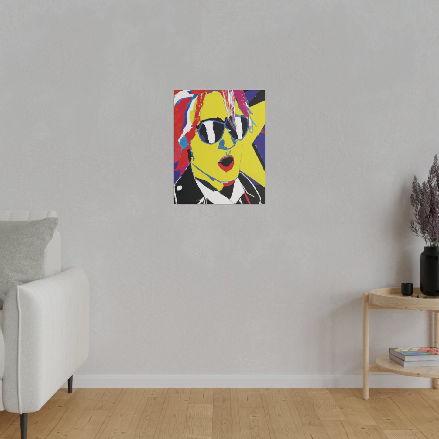 7348X - Rockstar Painting Print | Face | Abstract | Poster | Home Decor | Wall Art | Music Art | Canvas