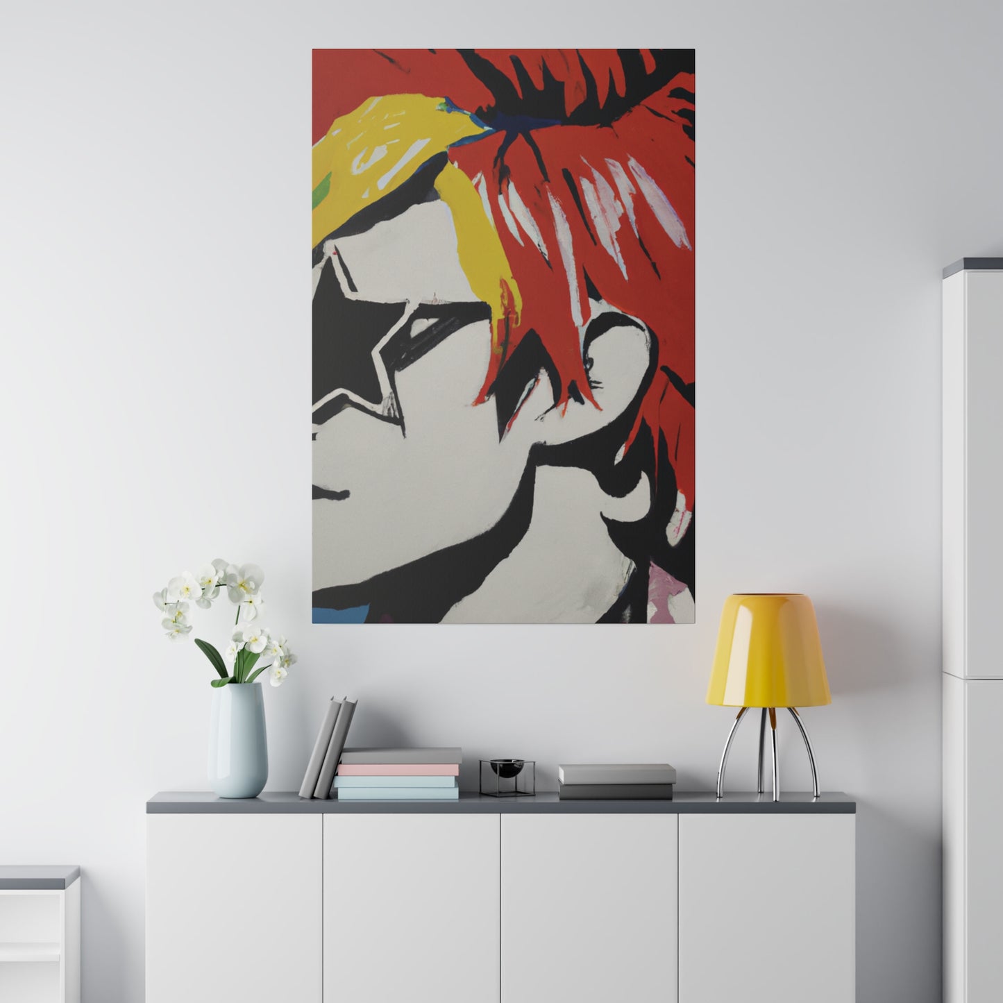 2697V - Rockstar Painting Print | Face | Abstract | Poster | Home Decor | Wall Art | Music Art | Canvas