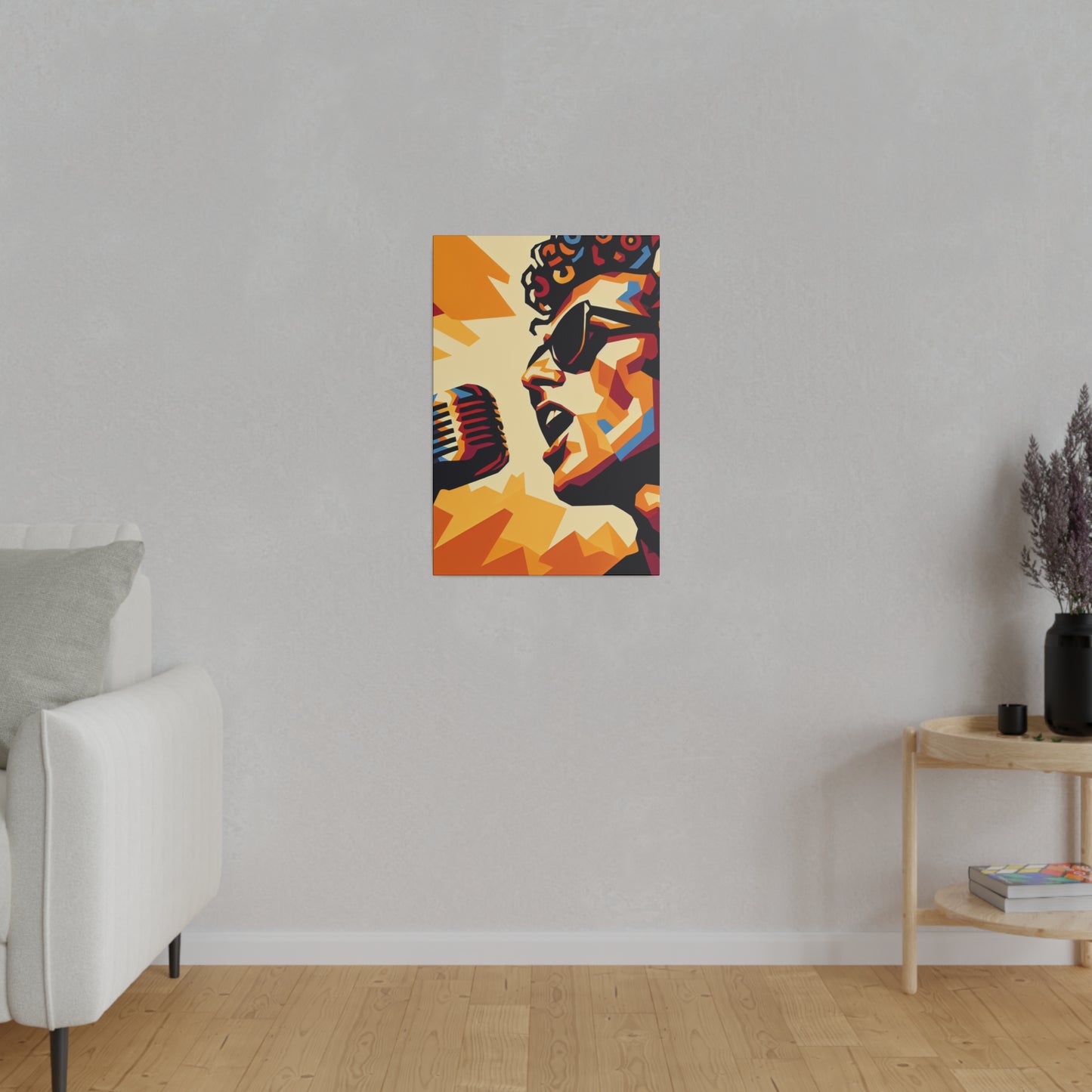 6723Z - Rockstar Painting Print | Face | Abstract | Poster | Home Decor | Wall Art | Music Art | Canvas