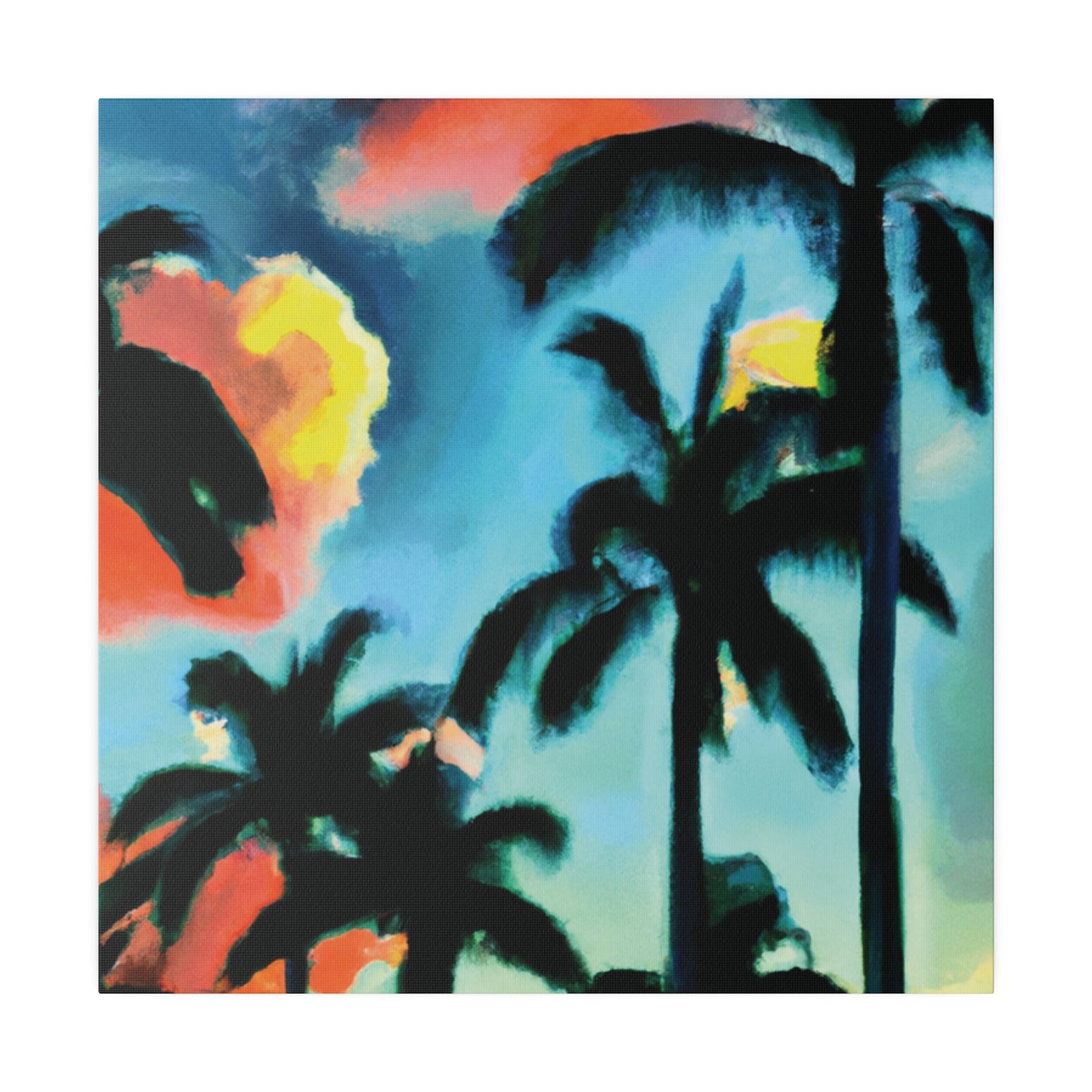 8724W - Miami Beach Sunset Painting Print | Miami | Beach | Sunset | Poster | Home Decor | Wall Art | Canvas