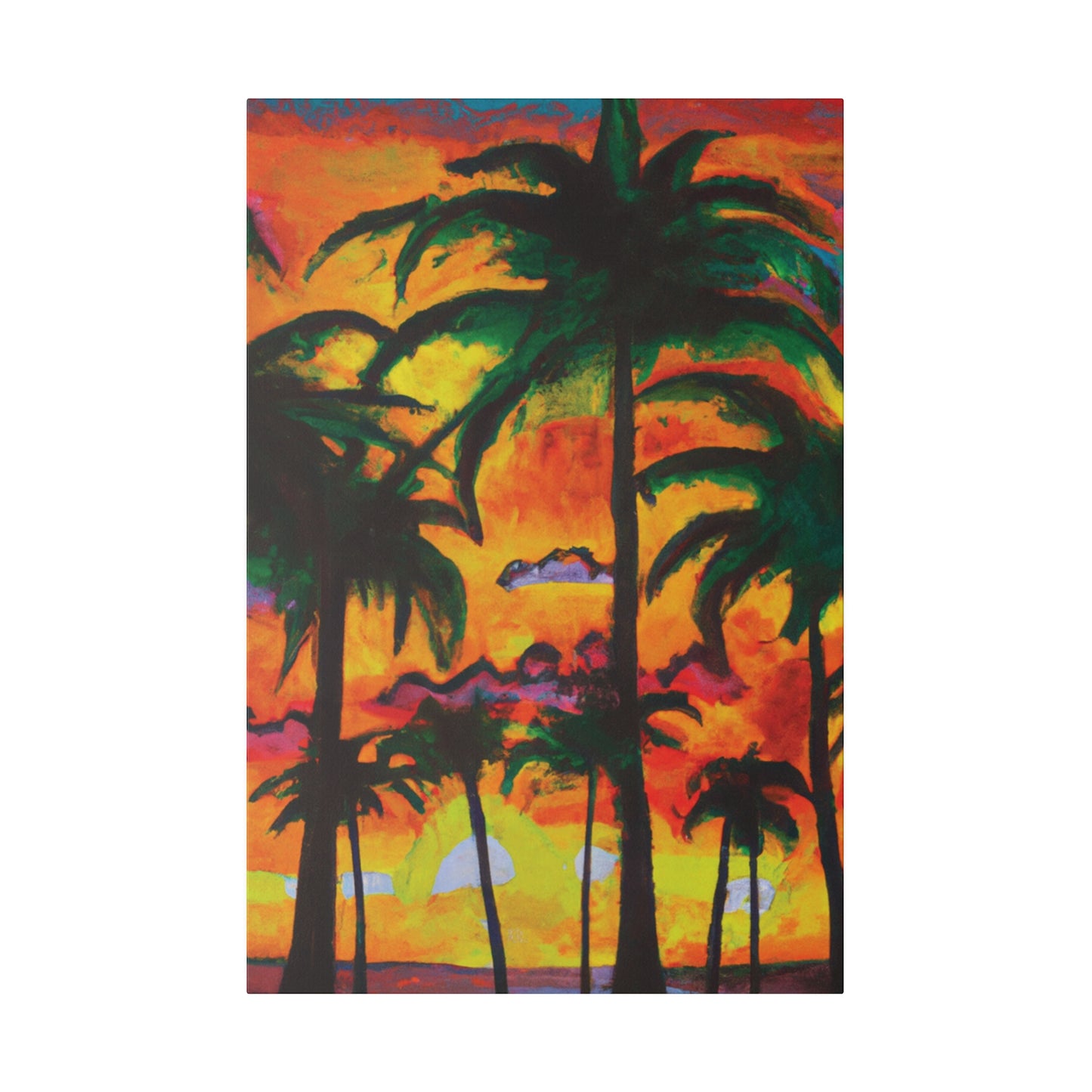 5820T - Miami Beach Sunset Painting Print | Miami | Beach | Sunset | Poster | Home Decor | Wall Art | Canvas