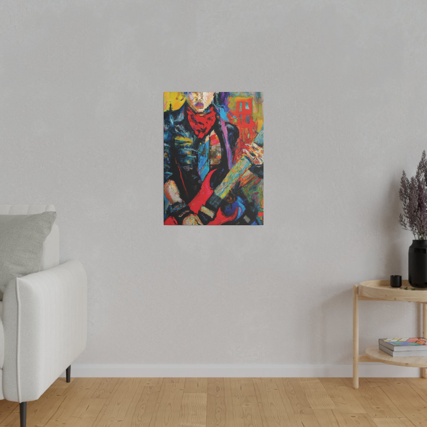 8732A - Rockstar Oil Painting Style Print | Poster | Home Decor | Wall Art | Music Art | Canvas