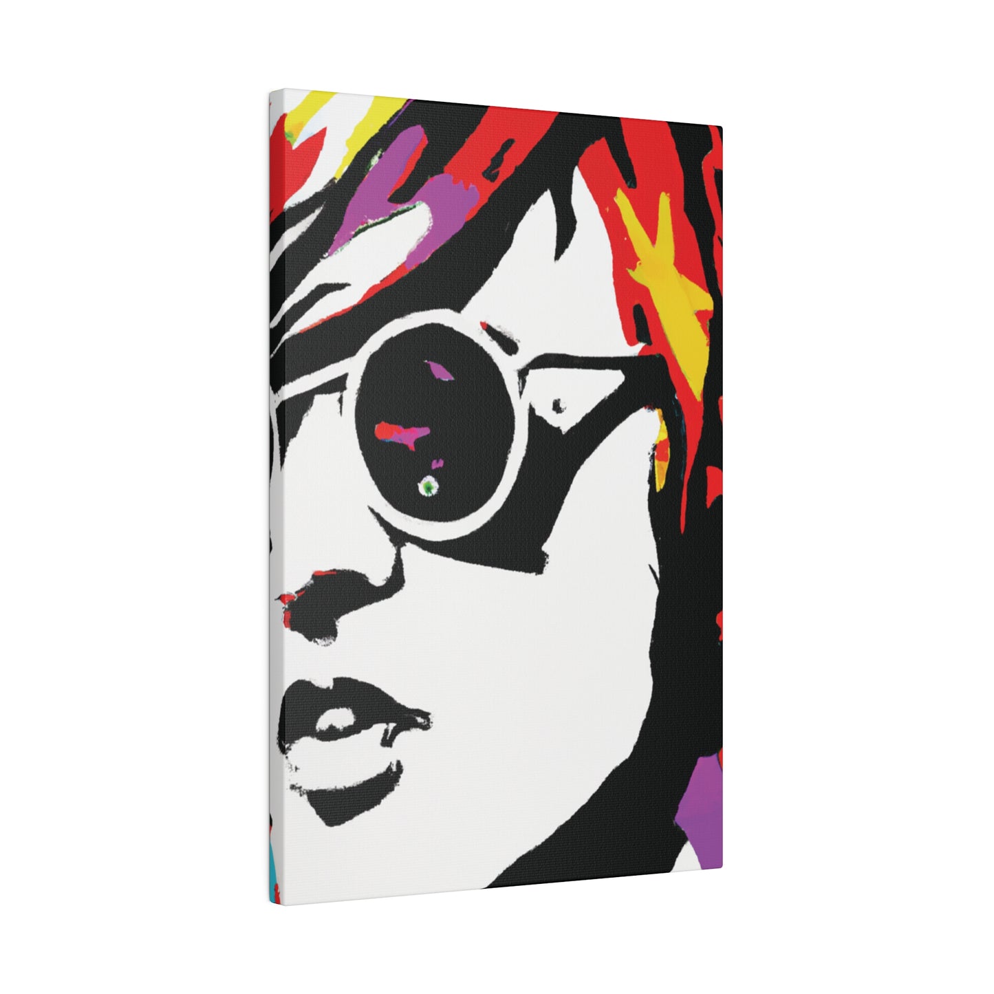 199N - Rockstar Painting Print | Face | Abstract | Poster | Home Decor | Wall Art | Music Art | Canvas