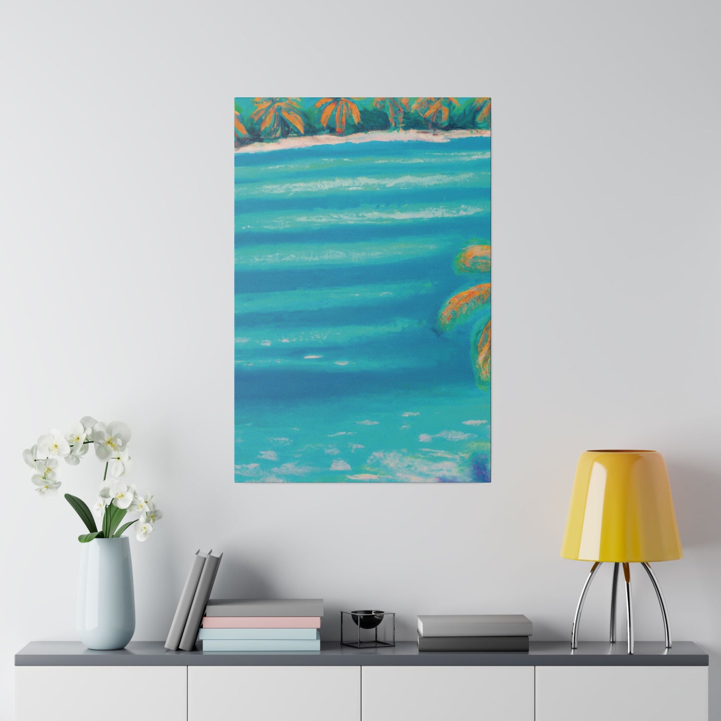 8745H - Bahamas Ocean Painting Print | Bahamas | Ocean | Beach | Poster | Home Decor | Wall Art | Canvas