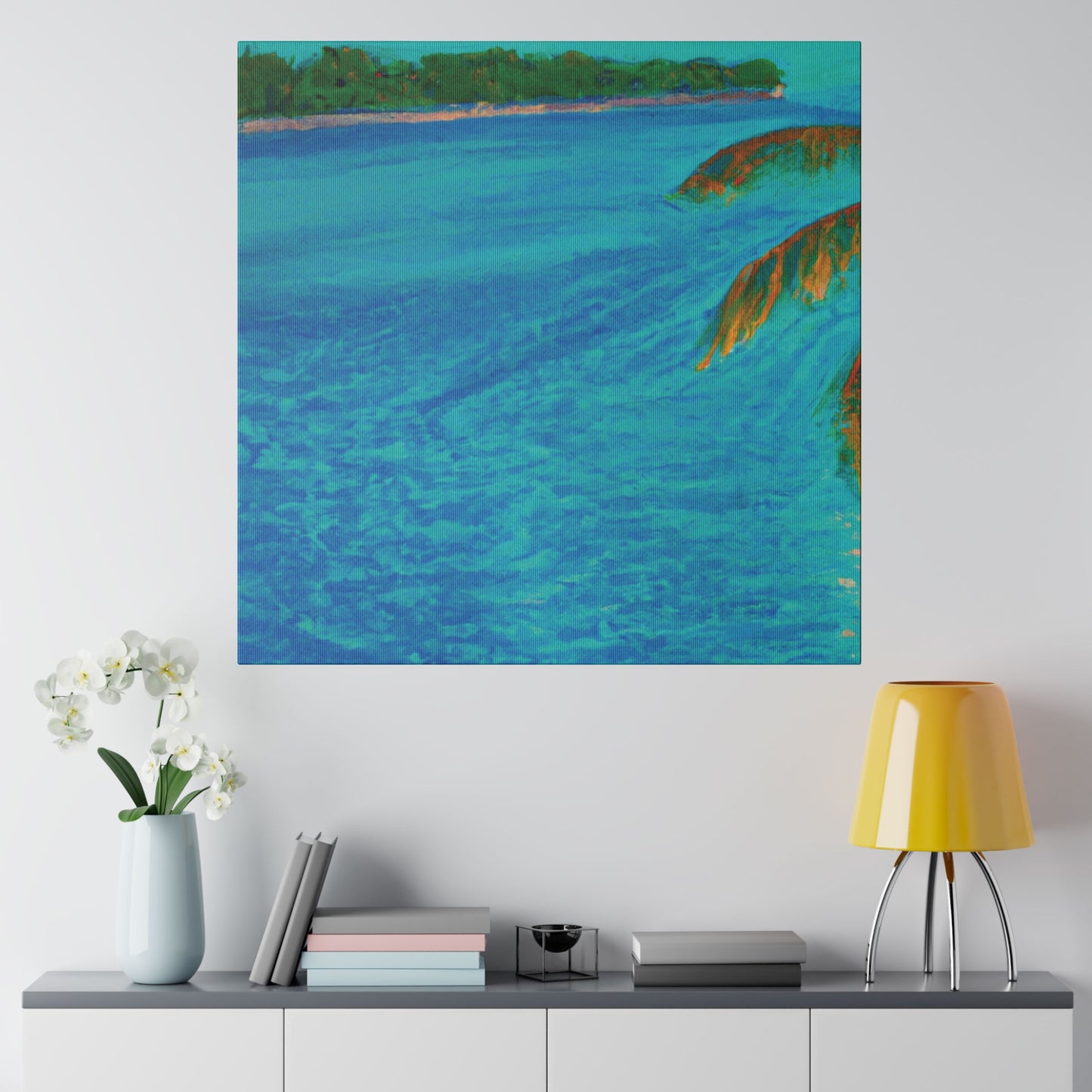 3303Q - Bahamas Ocean Painting Print | Bahamas | Ocean | Beach | Poster | Home Decor | Wall Art | Canvas