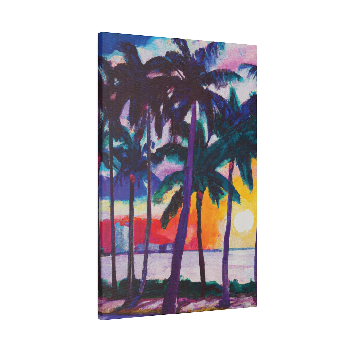 3259X - Miami Beach Sunset Painting Print | Miami | Beach | Sunset | Poster | Home Decor | Wall Art | Canvas