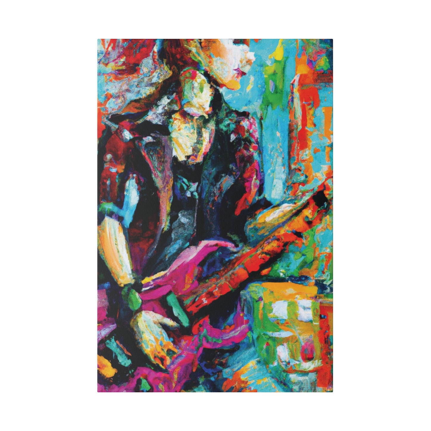 5003E - Rockstar Oil Painting Style Print | Poster | Home Decor | Wall Art | Music Art | Canvas