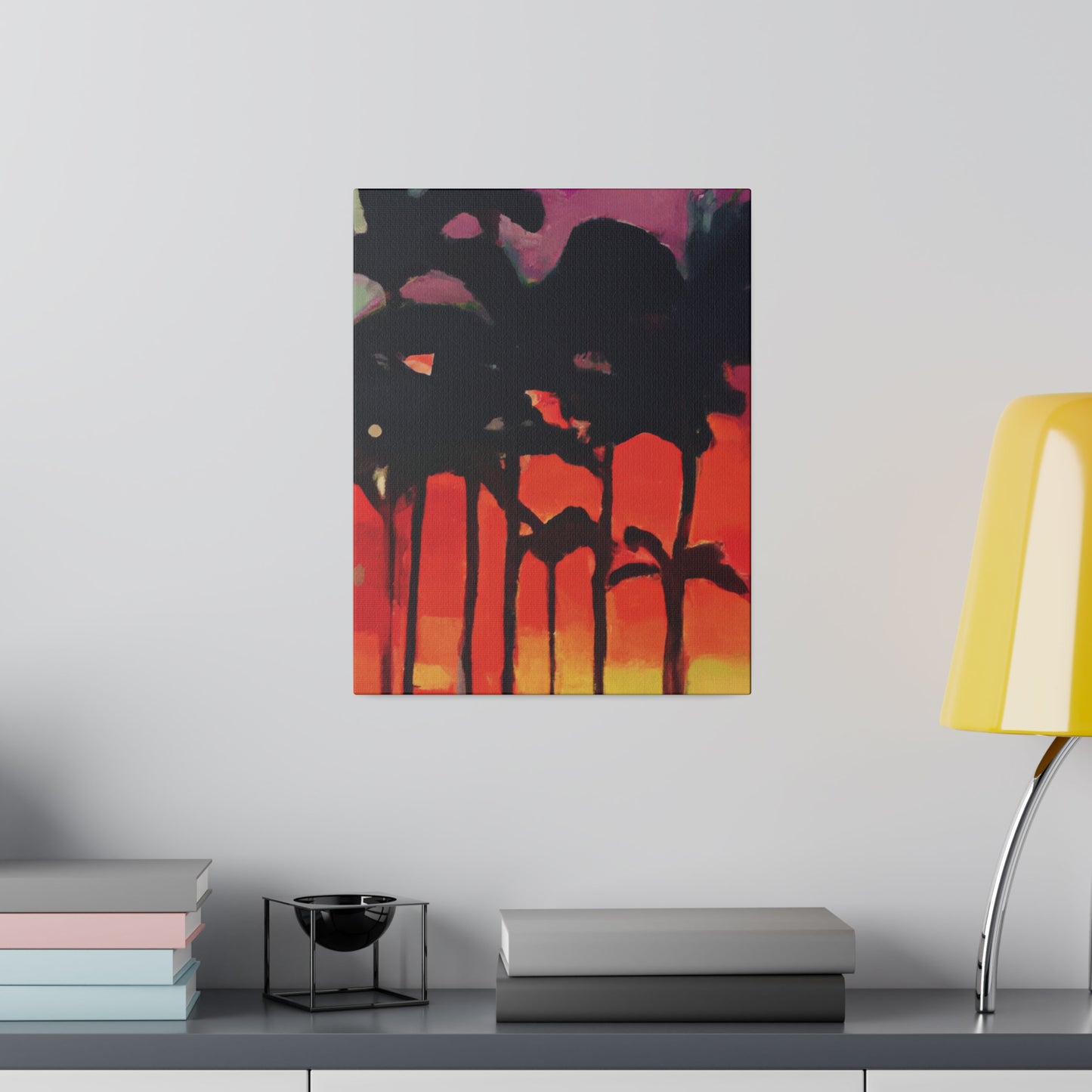 9653K - Miami Beach Sunset Painting Print | Miami | Beach | Sunset | Poster | Home Decor | Wall Art | Canvas