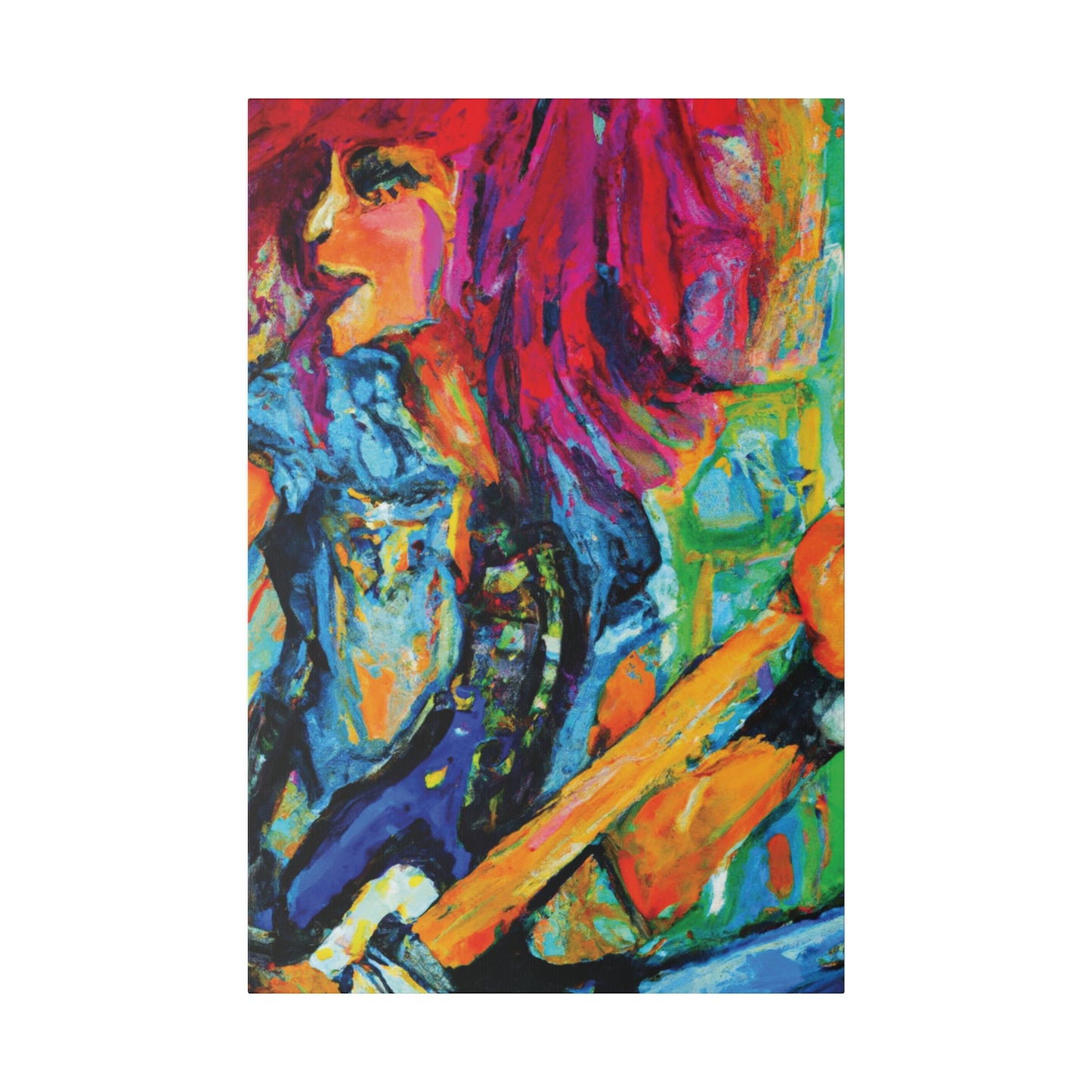 9483V - Rockstar Oil Painting Style Print | Poster | Home Decor | Wall Art | Music Art | Canvas