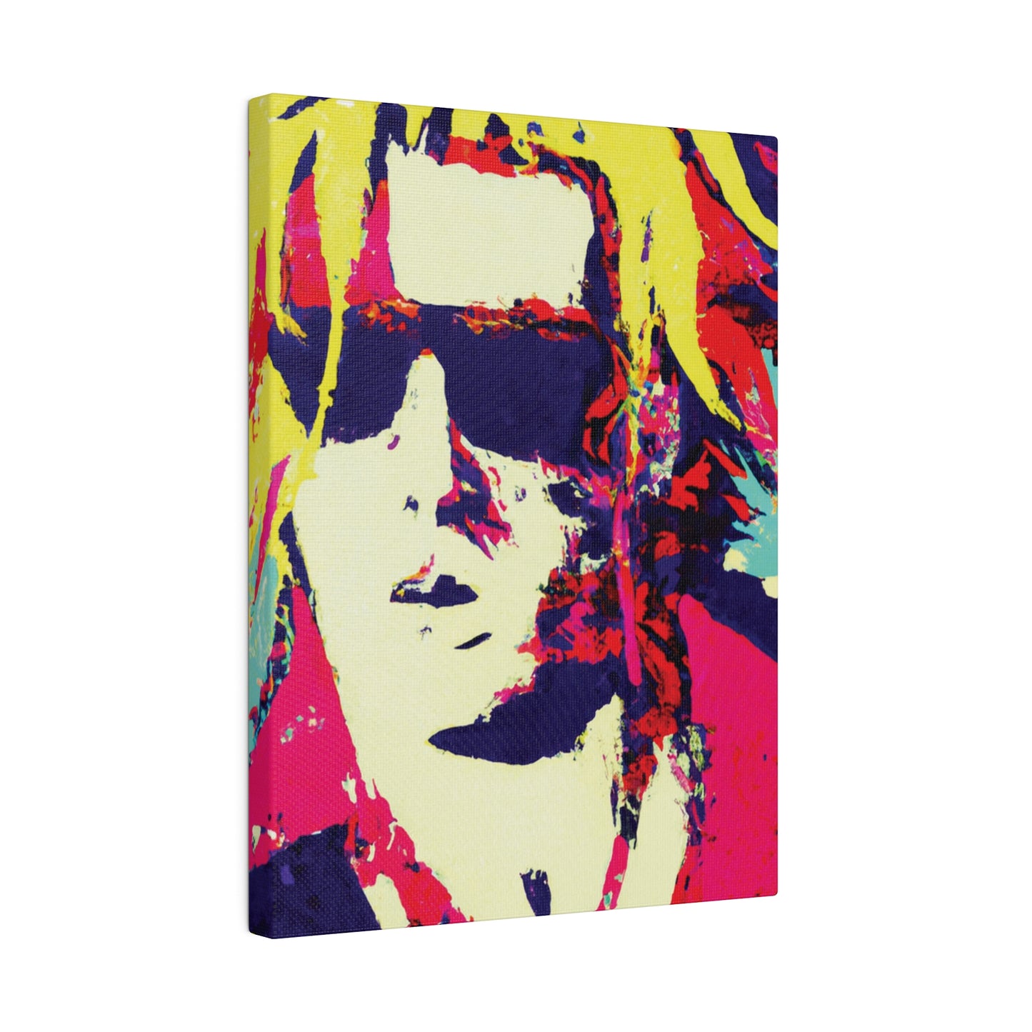 8674W - Rockstar Painting Print | Face | Abstract | Poster | Home Decor | Wall Art | Music Art | Canvas