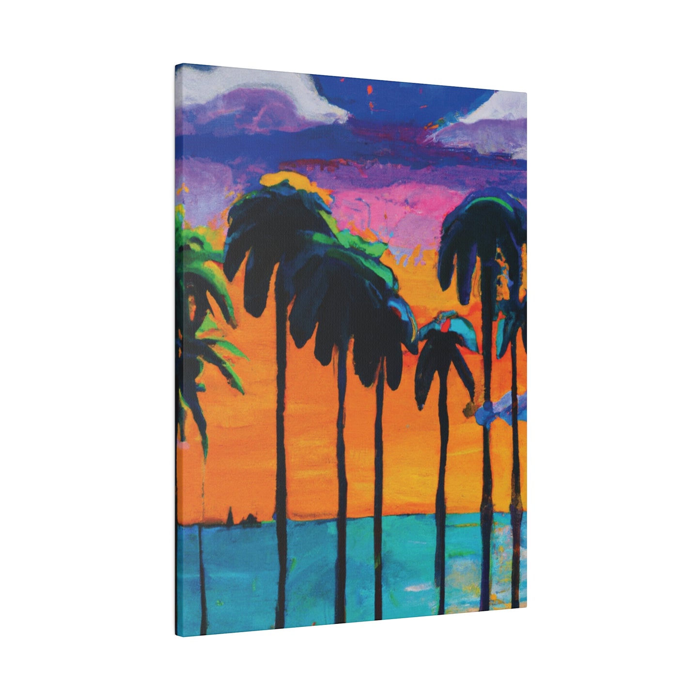 9331M - Miami Beach Sunset Painting Print | Miami | Beach | Sunset | Poster | Home Decor | Wall Art | Canvas