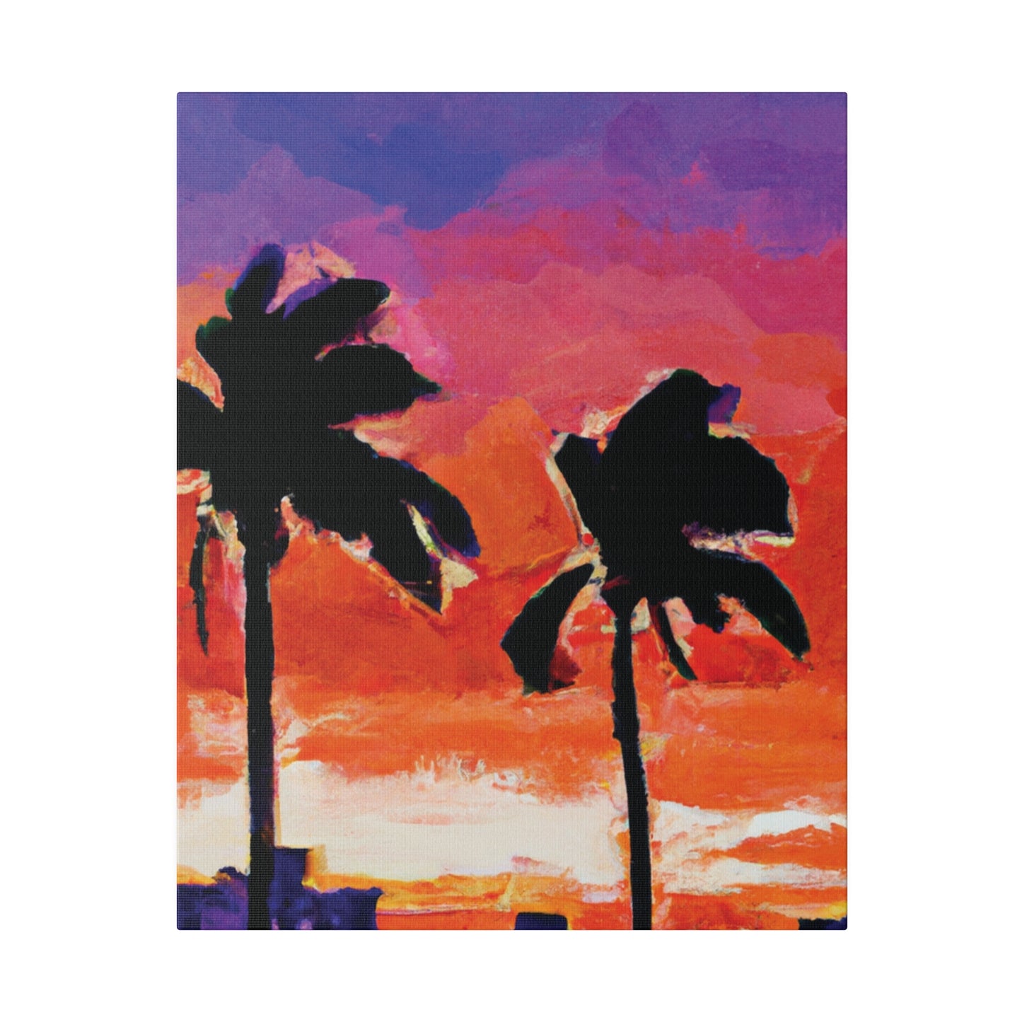 3243X - Miami Beach Sunset Painting Print | Miami | Beach | Sunset | Poster | Home Decor | Wall Art | Canvas