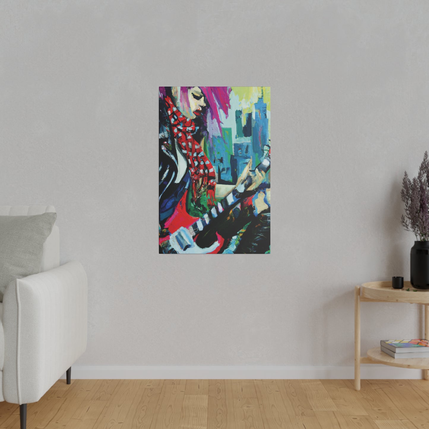 6718A - Rockstar Oil Painting Style Print | Poster | Home Decor | Wall Art | Music Art | Canvas