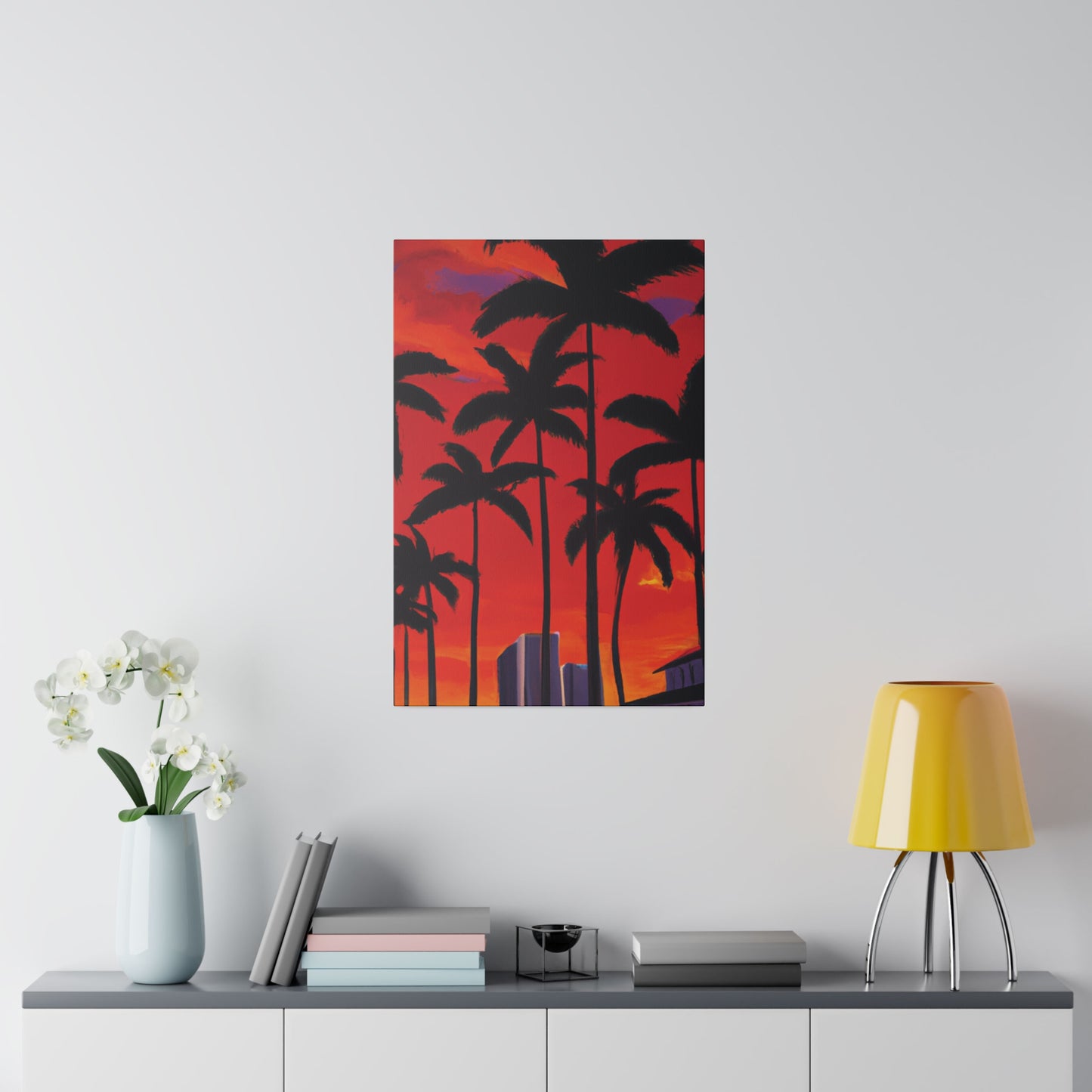 7261M - Miami Beach Sunset Painting Print | Miami | Beach | Sunset | Poster | Home Decor | Wall Art | Canvas