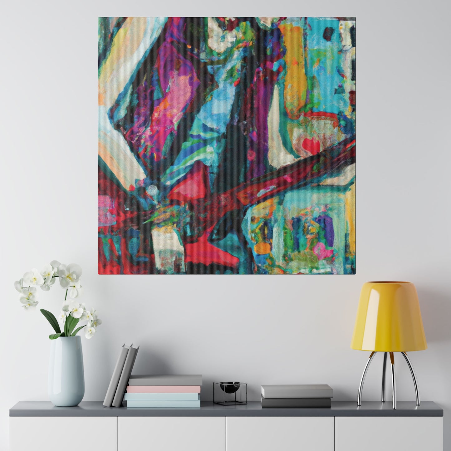 8398K - Rockstar Oil Painting Style Print | Poster | Home Decor | Wall Art | Music Art | Canvas