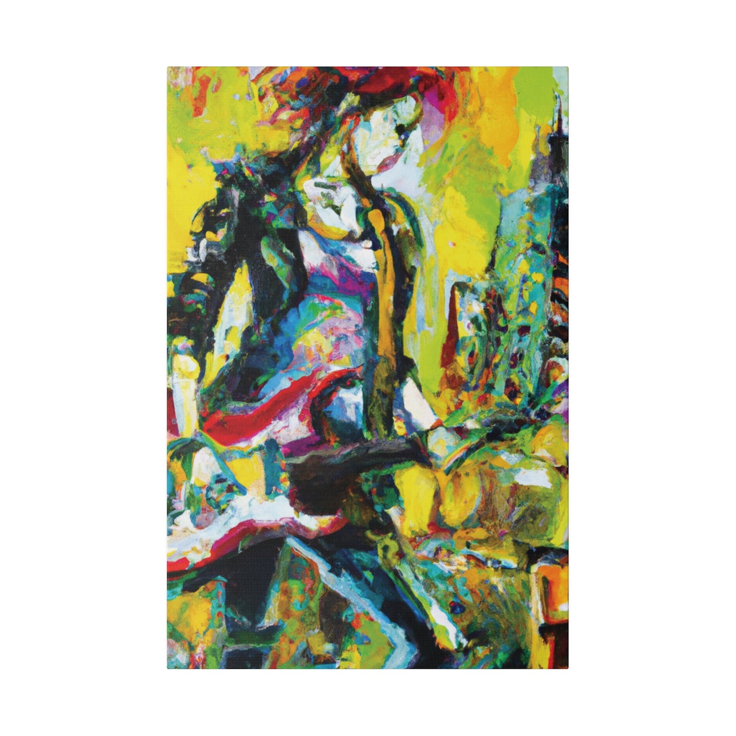 3274Y - Rockstar Oil Painting Style Print | Poster | Home Decor | Wall Art | Music Art | Canvas