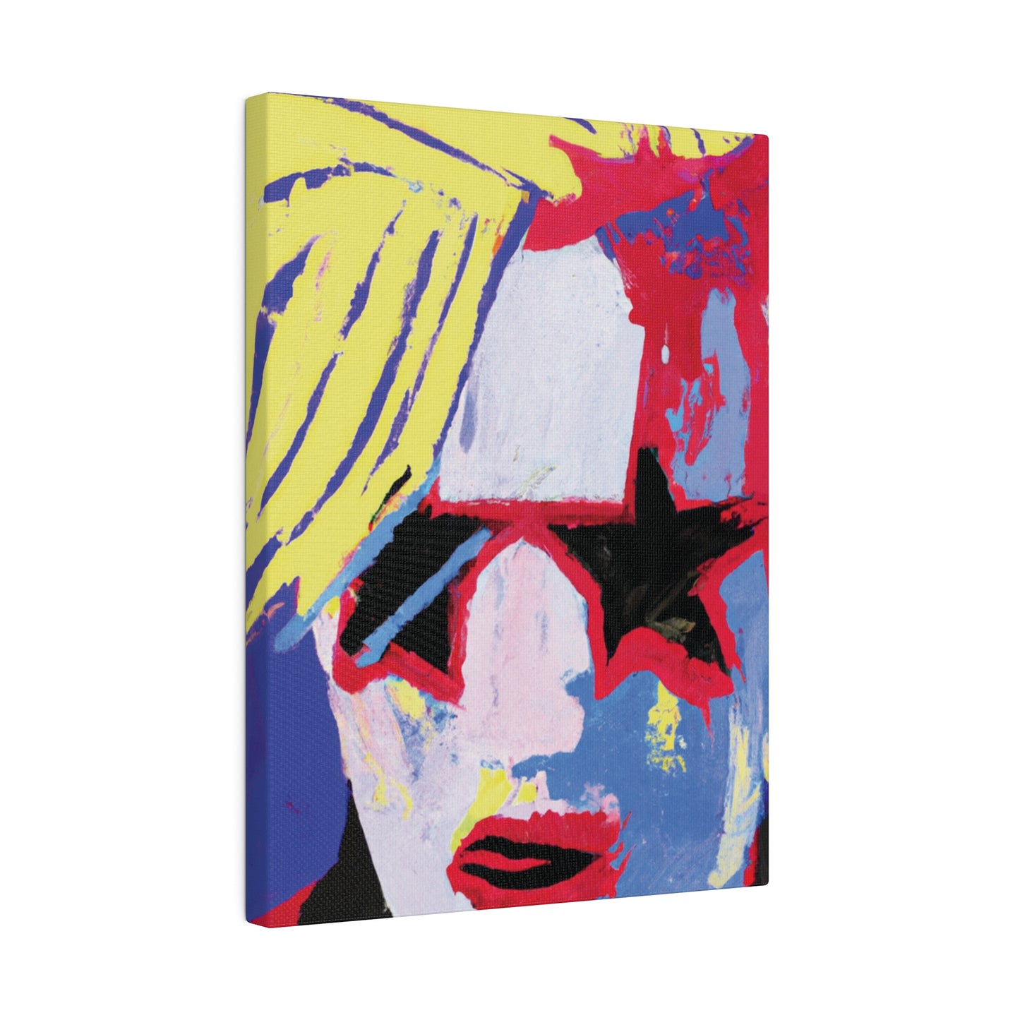 4762T - Rockstar Painting Print | Face | Abstract | Poster | Home Decor | Wall Art | Music Art | Canvas