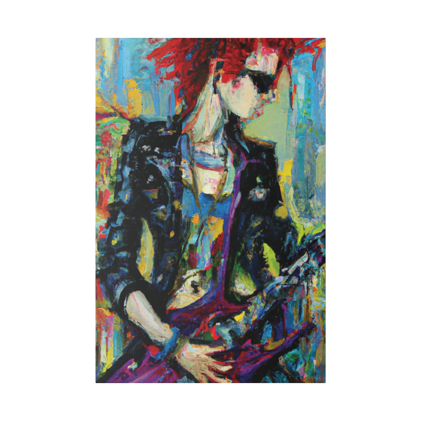 9745J - Rockstar Oil Painting Style Print | Poster | Home Decor | Wall Art | Music Art | Canvas